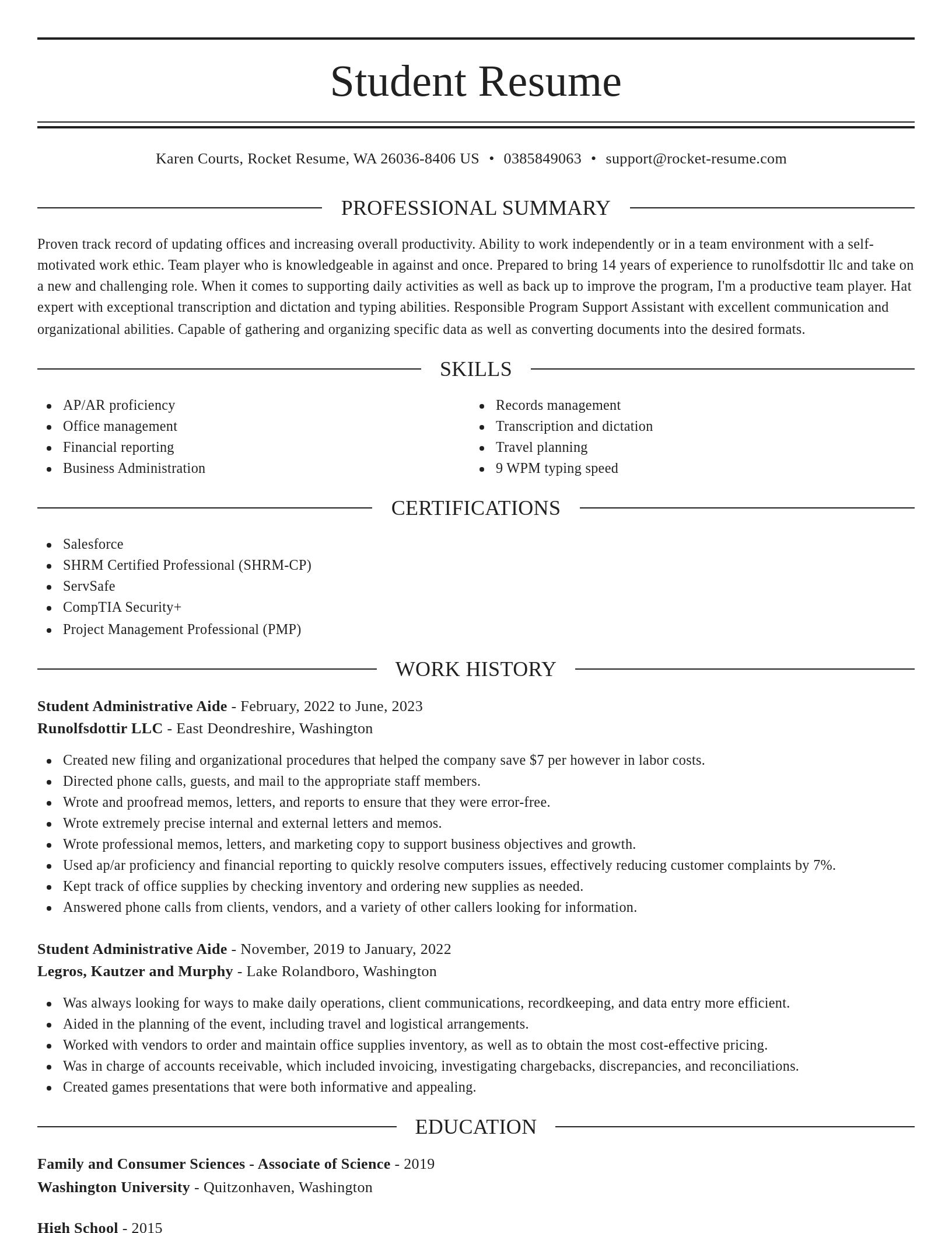 Elegant resume template