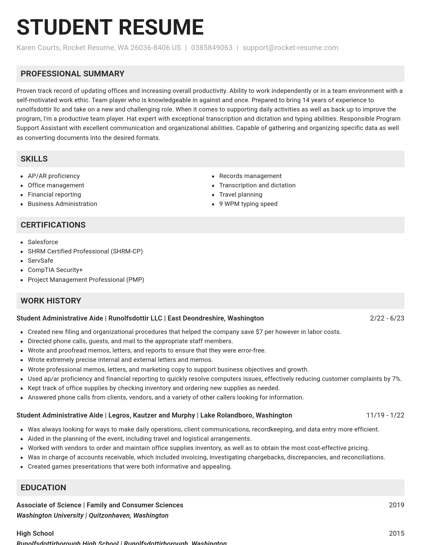 Genius resume template