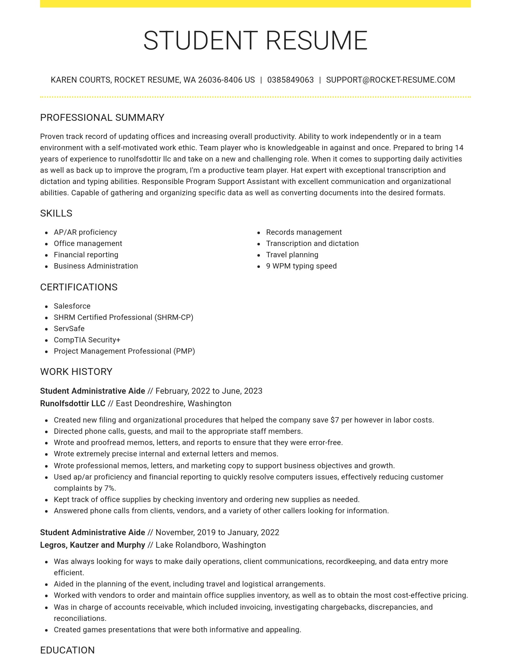 Grand resume template