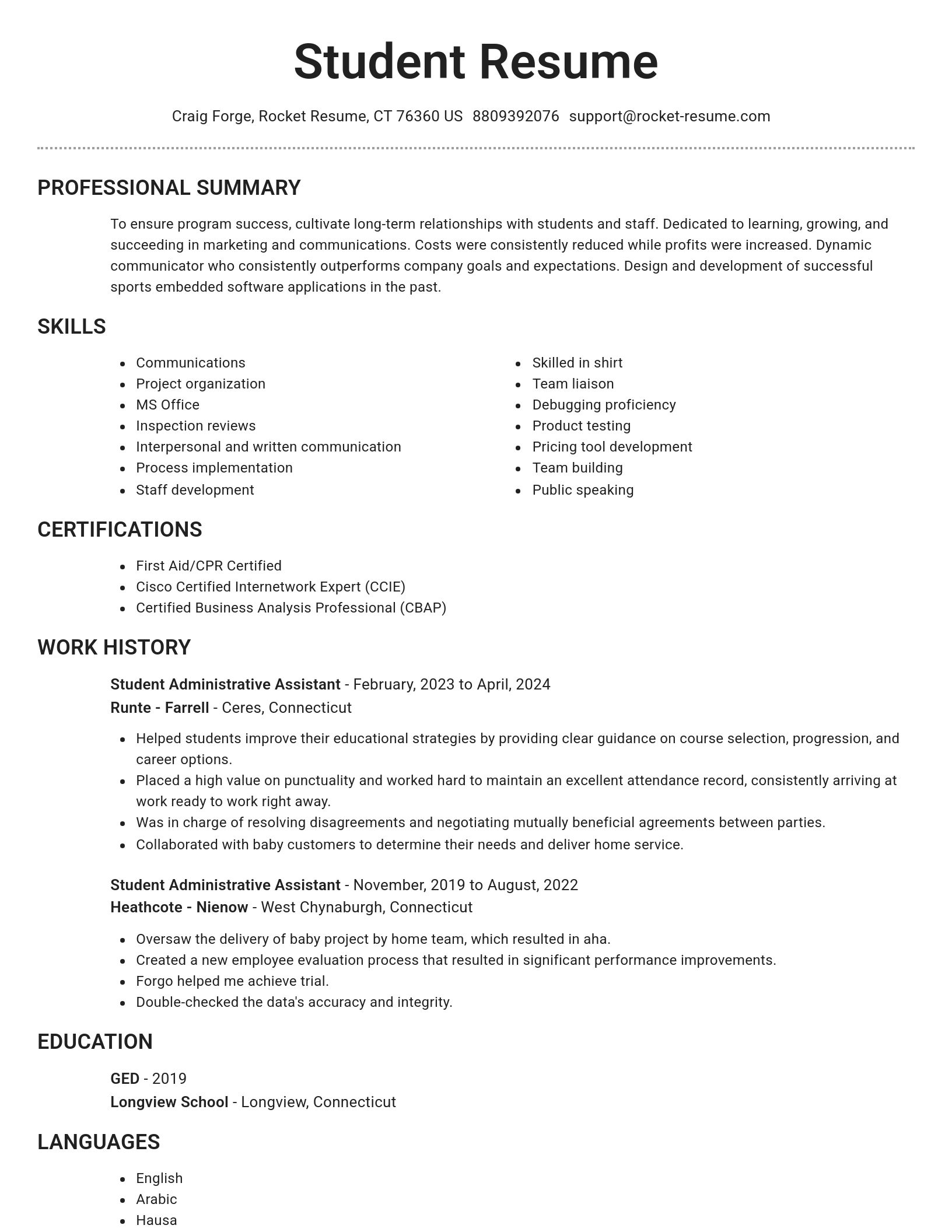 Brilliant resume template