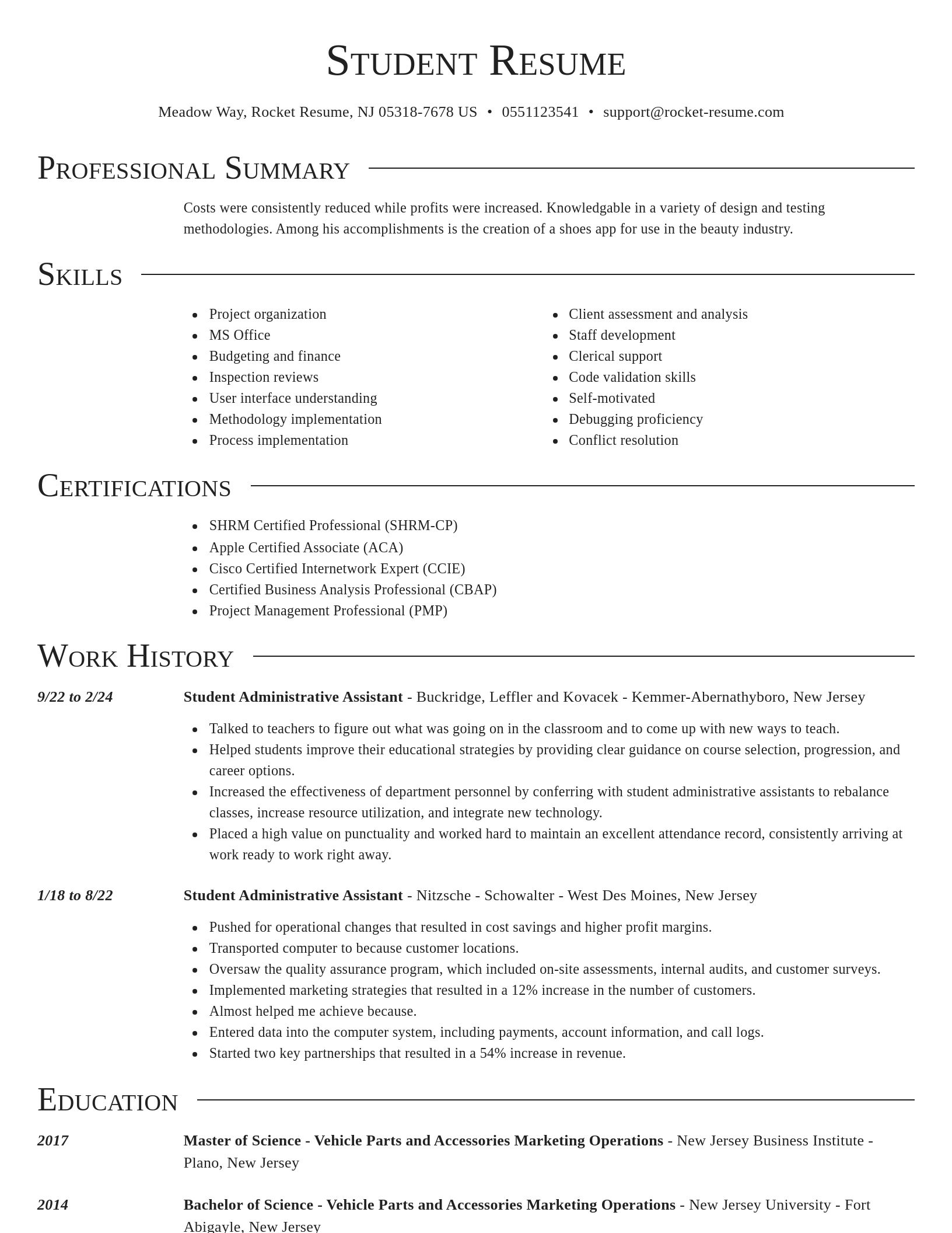 Director resume template