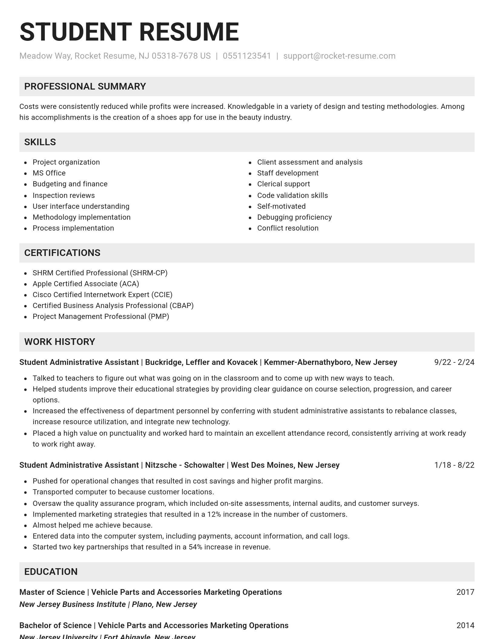 Genius resume template
