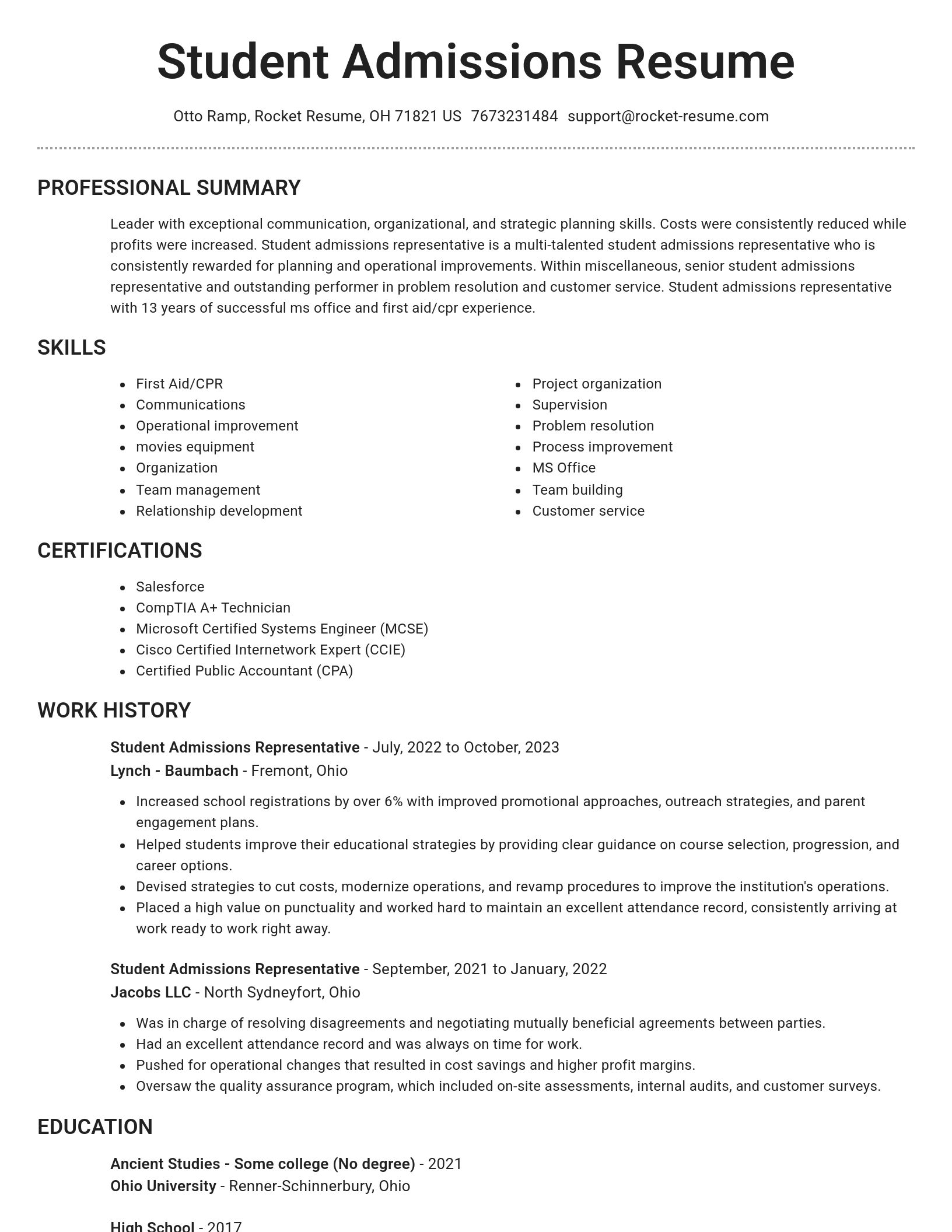 Brilliant resume template