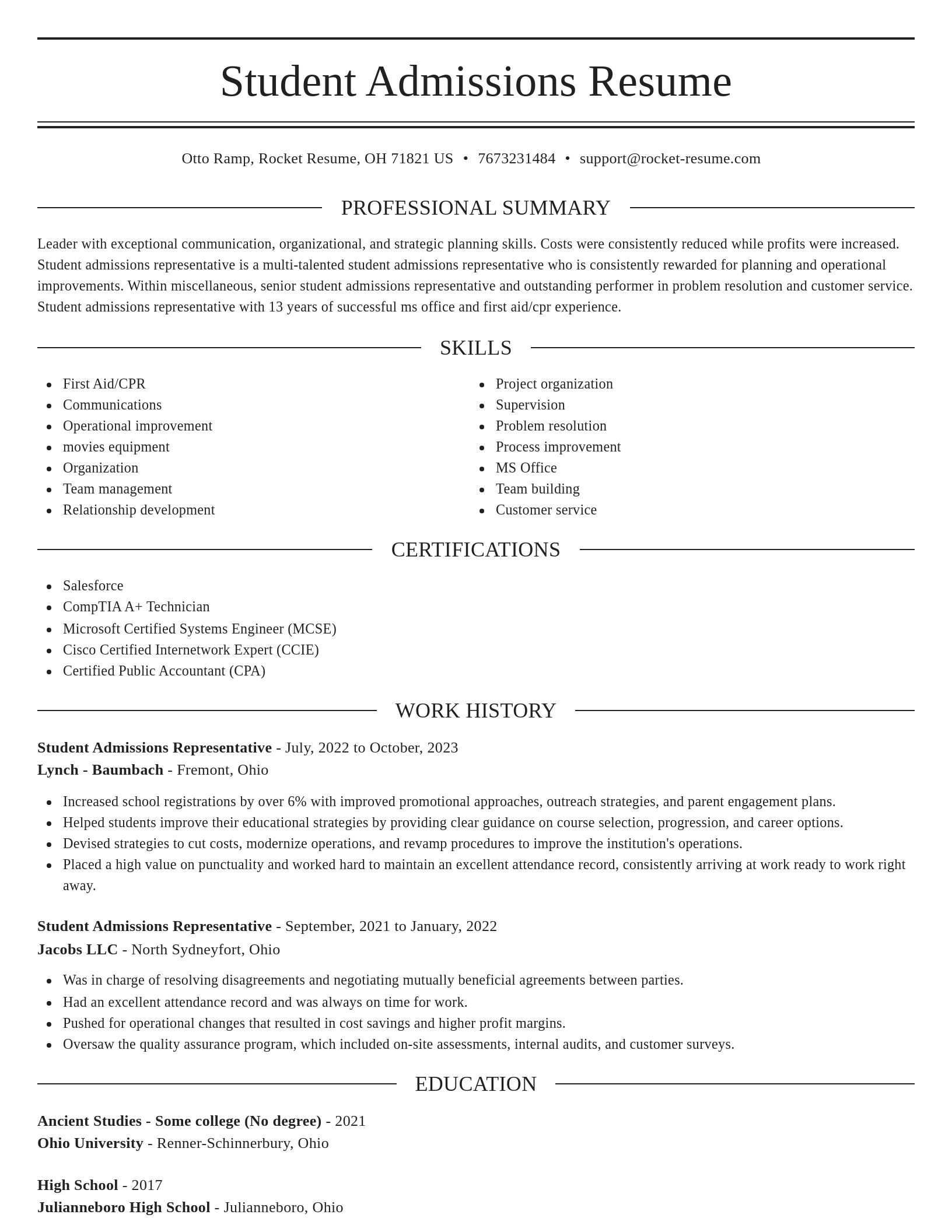 Elegant resume template
