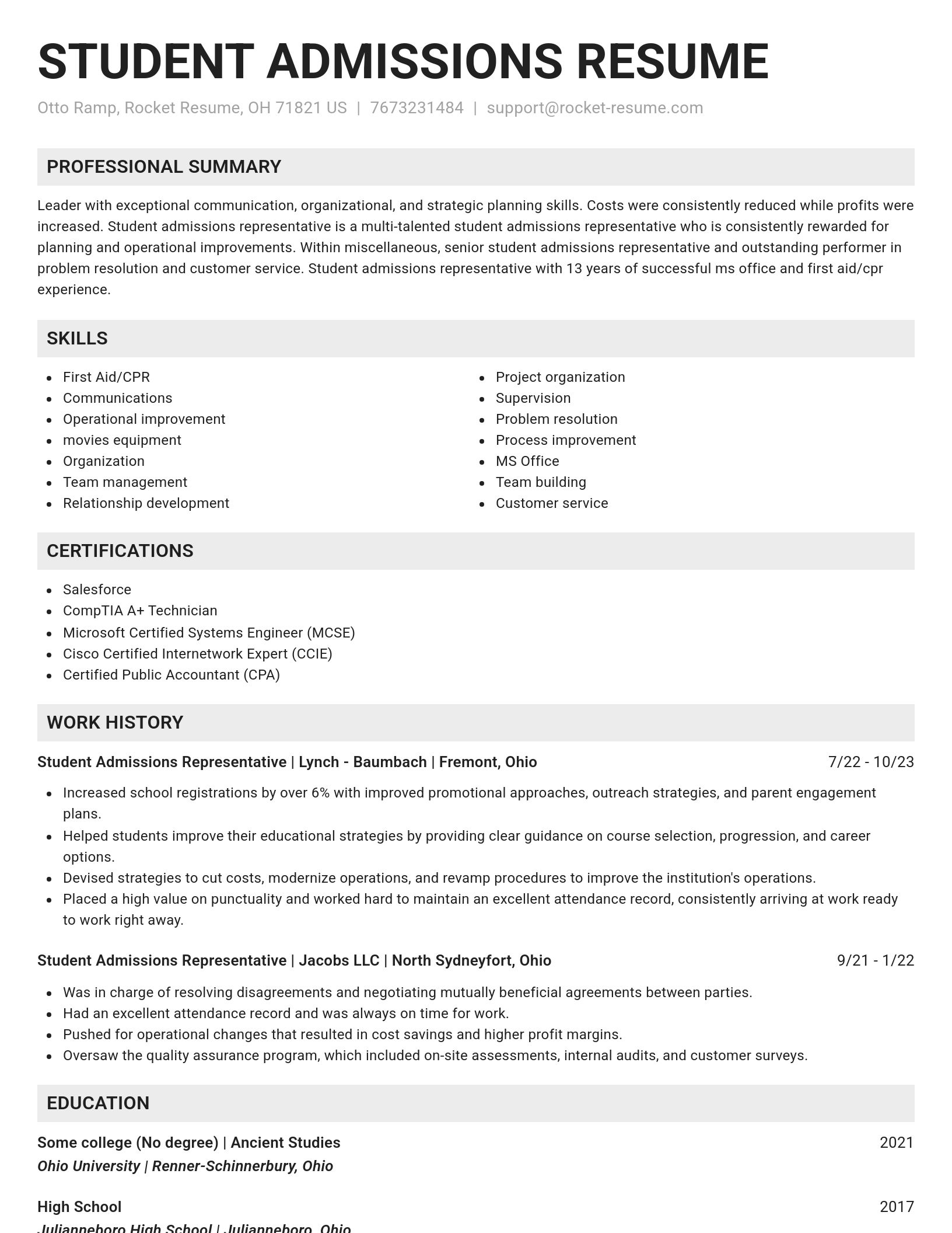 Genius resume template