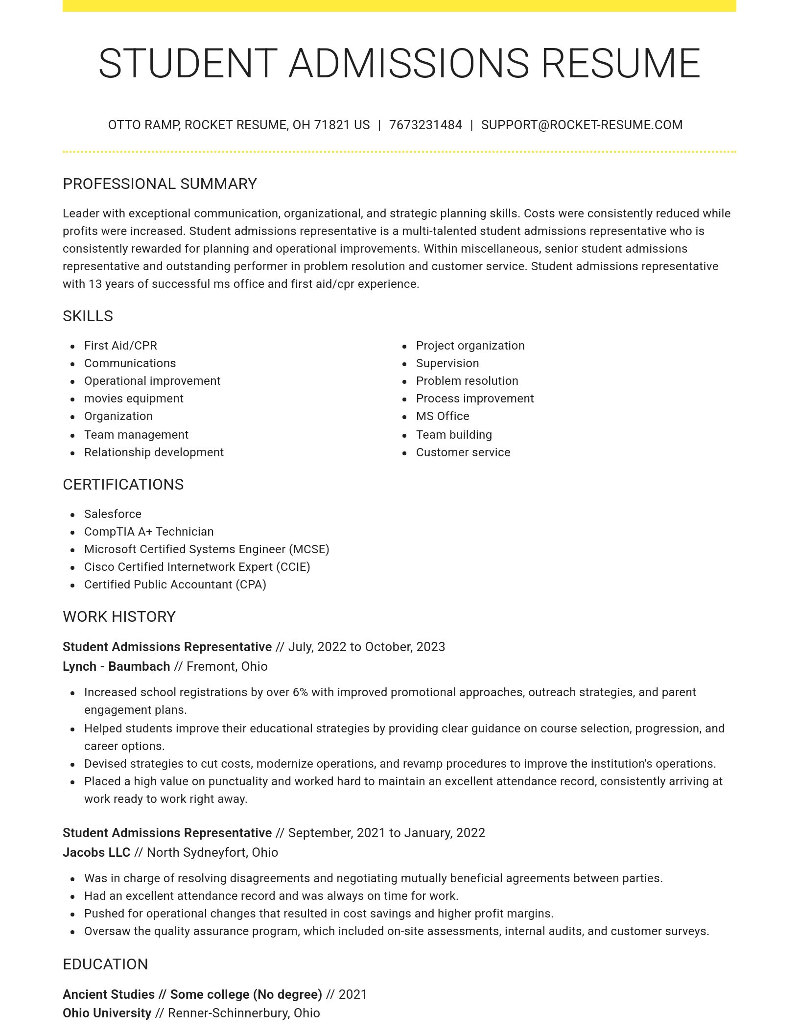 Grand resume template