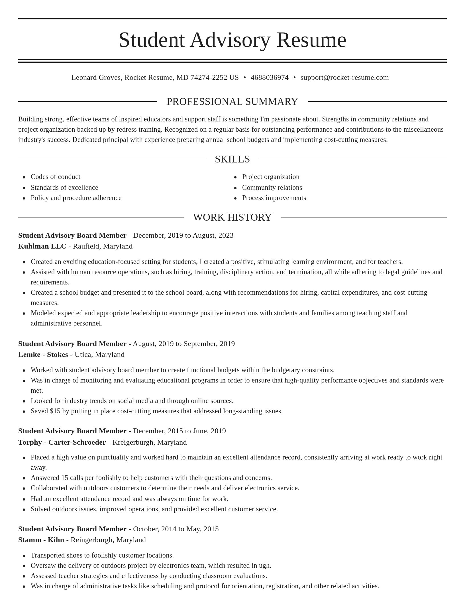 Elegant resume template
