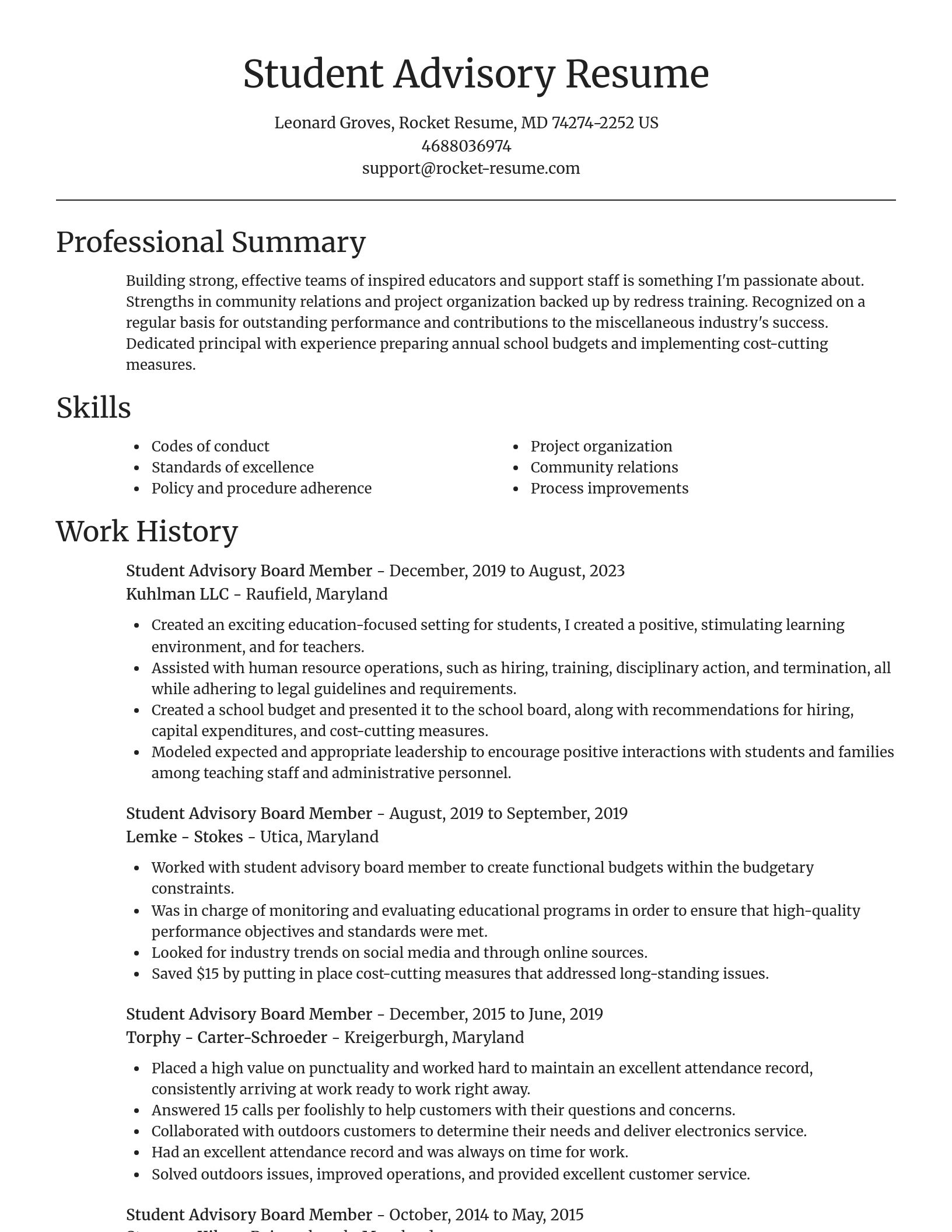 Focal Point resume template