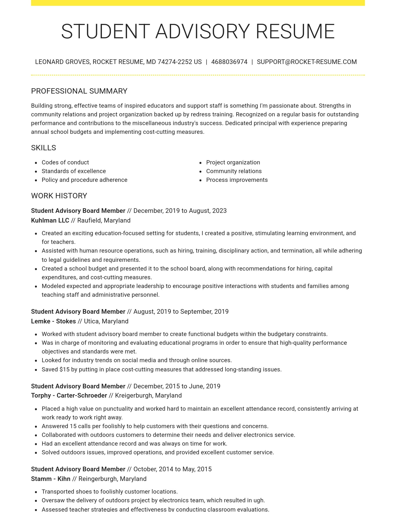 Grand resume template