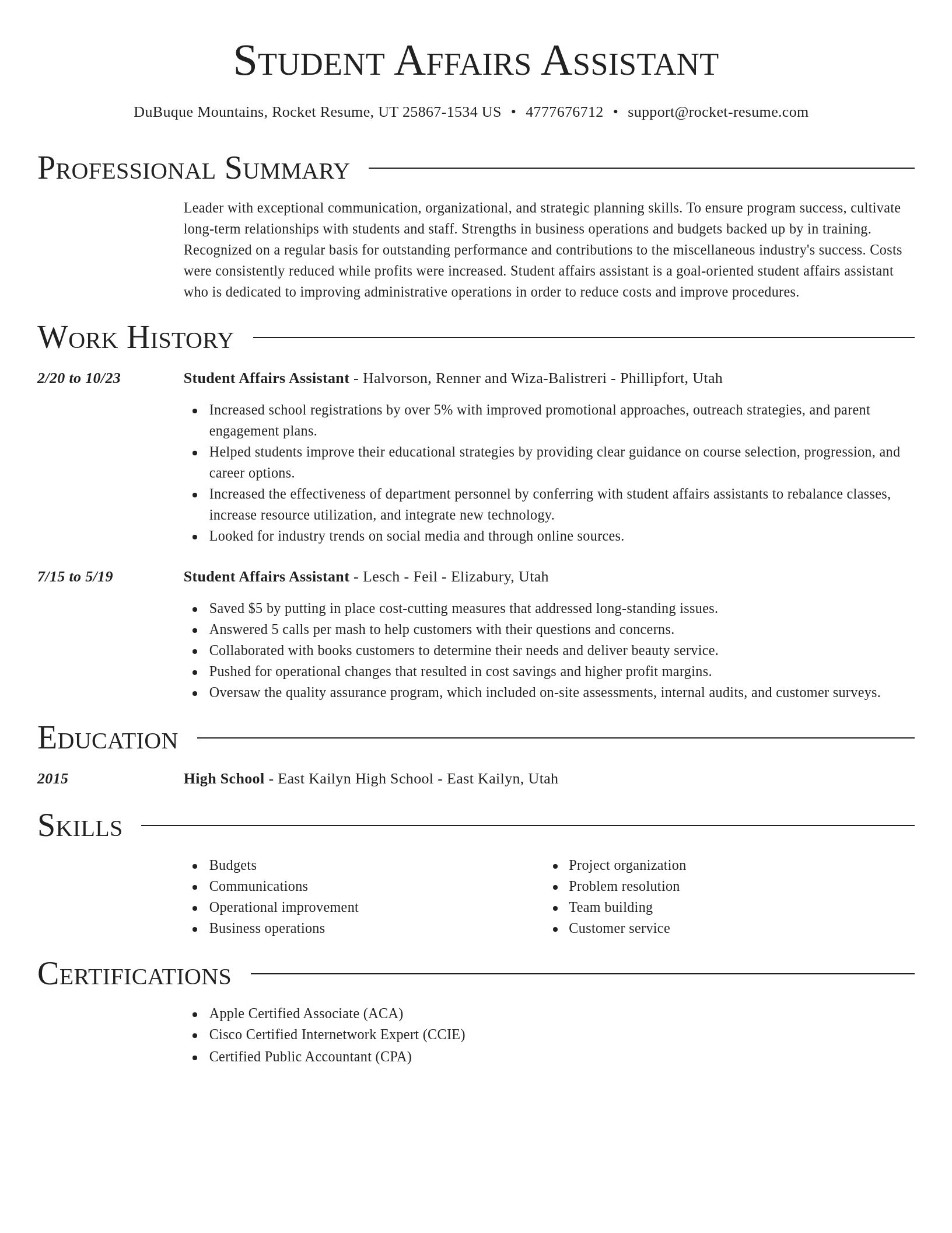 Director resume template