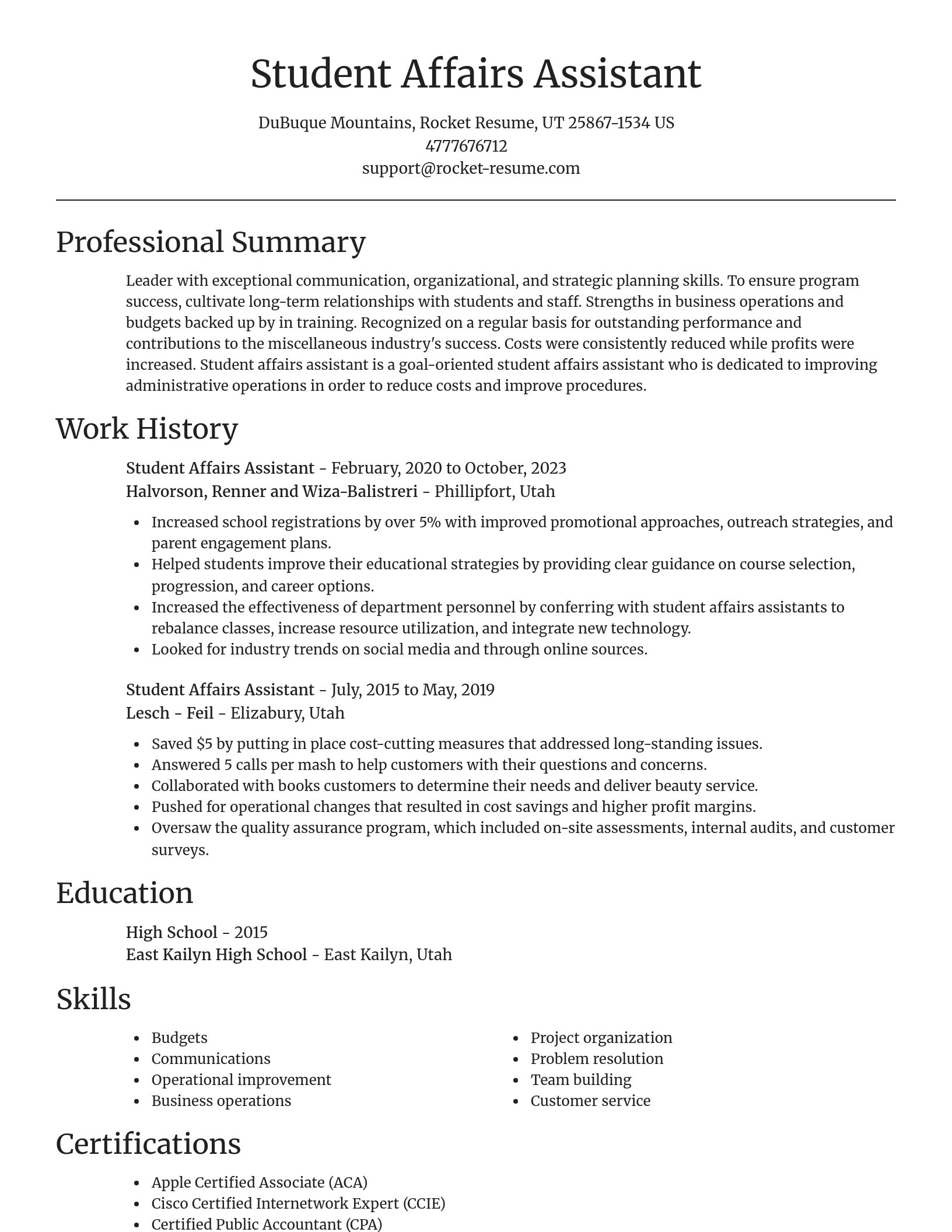 Focal Point resume template