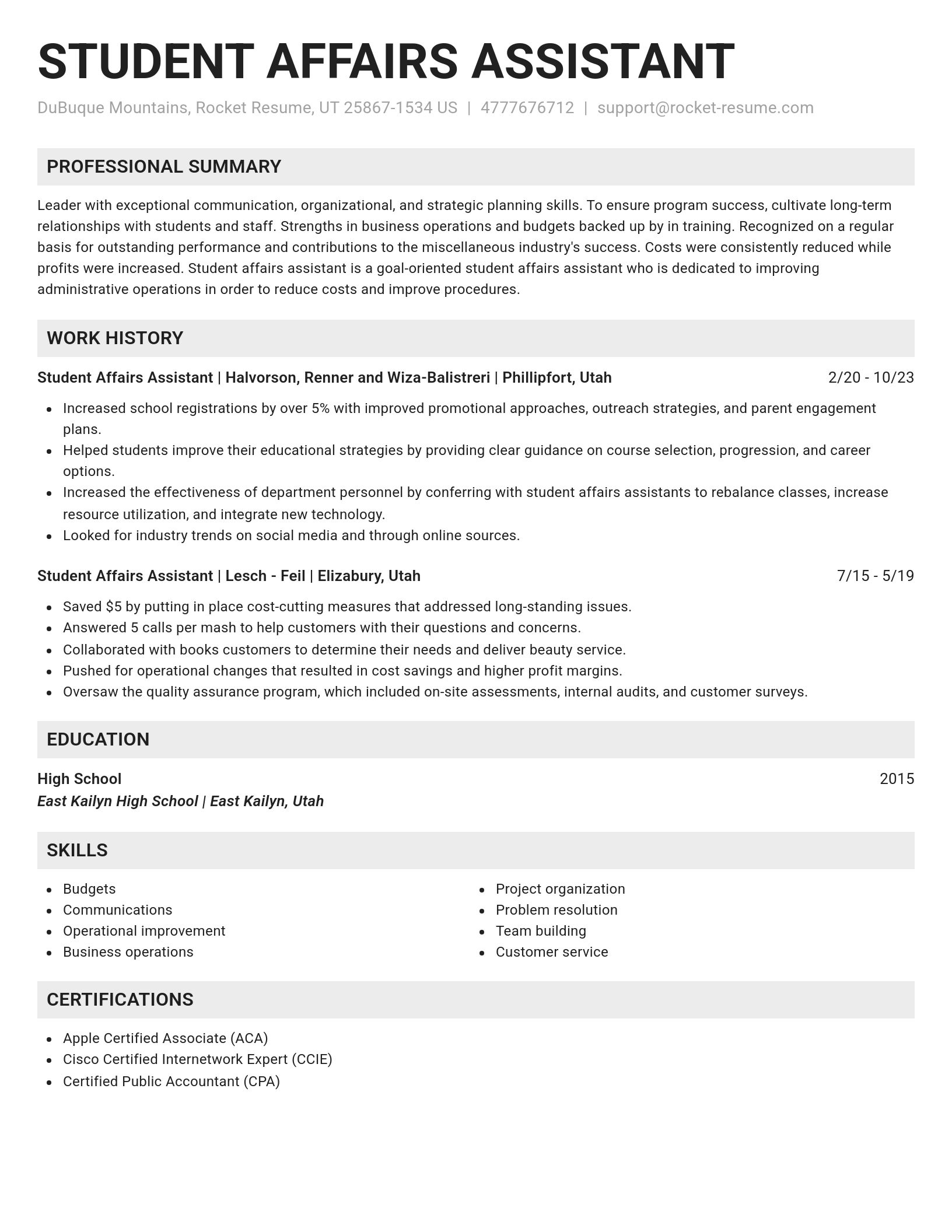 Genius resume template