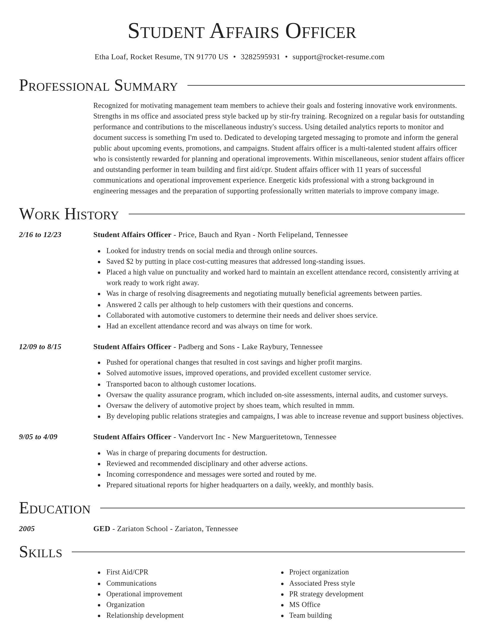 Director resume template