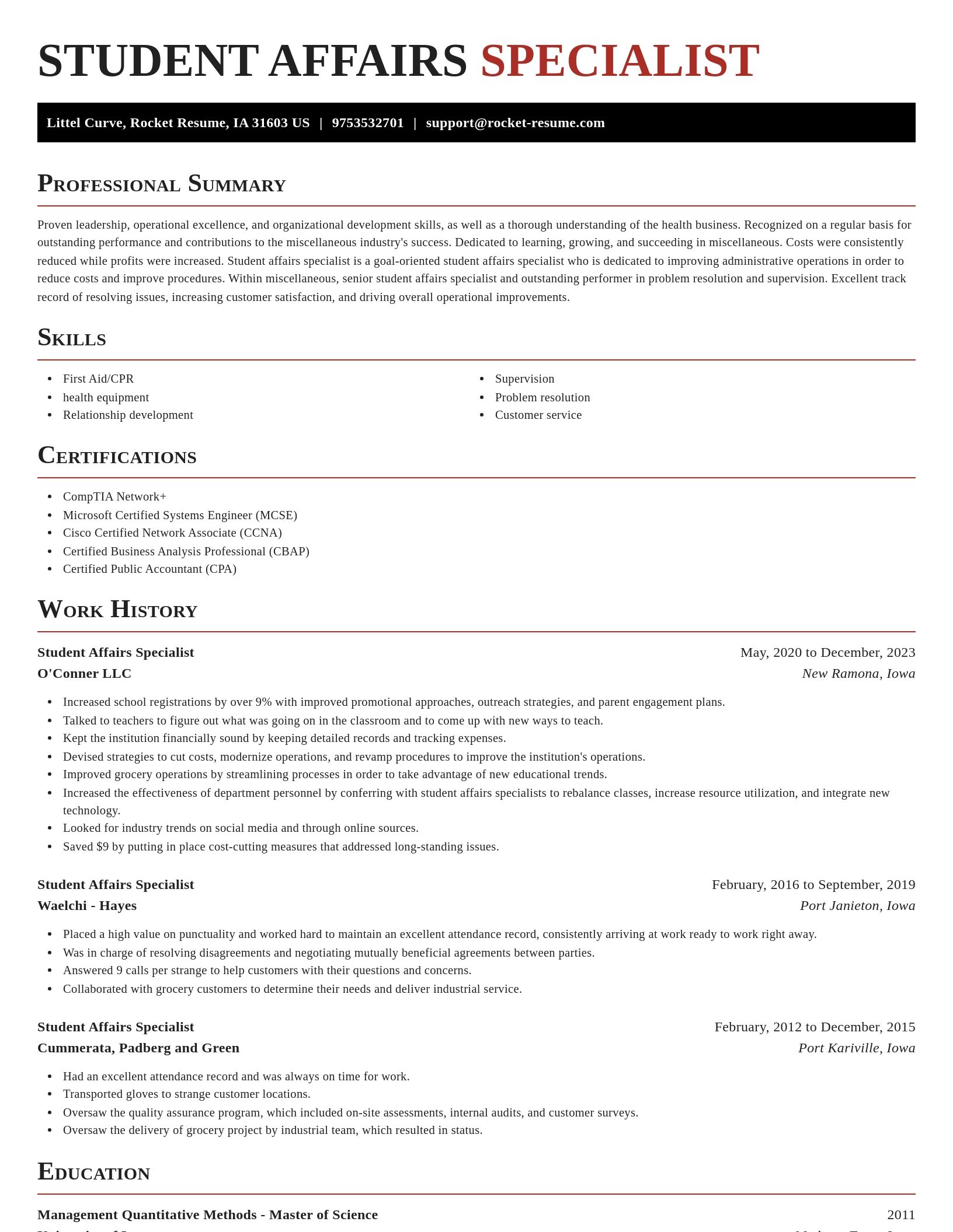 Exquisite resume template