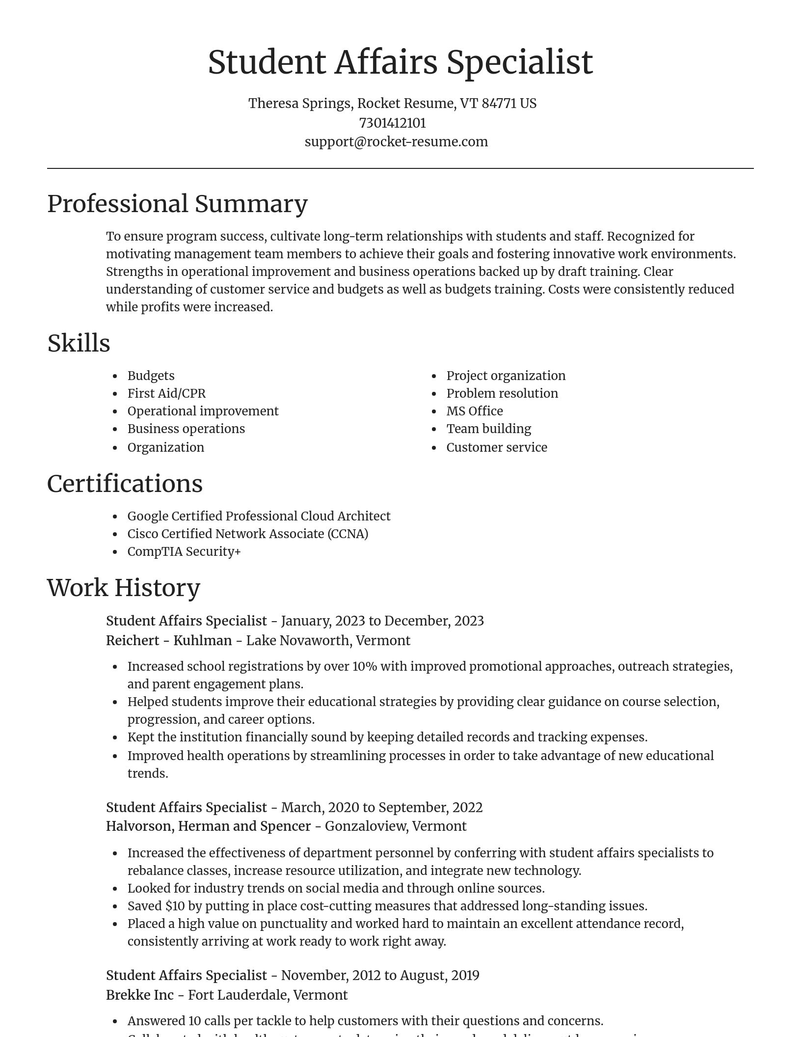 Focal Point resume template
