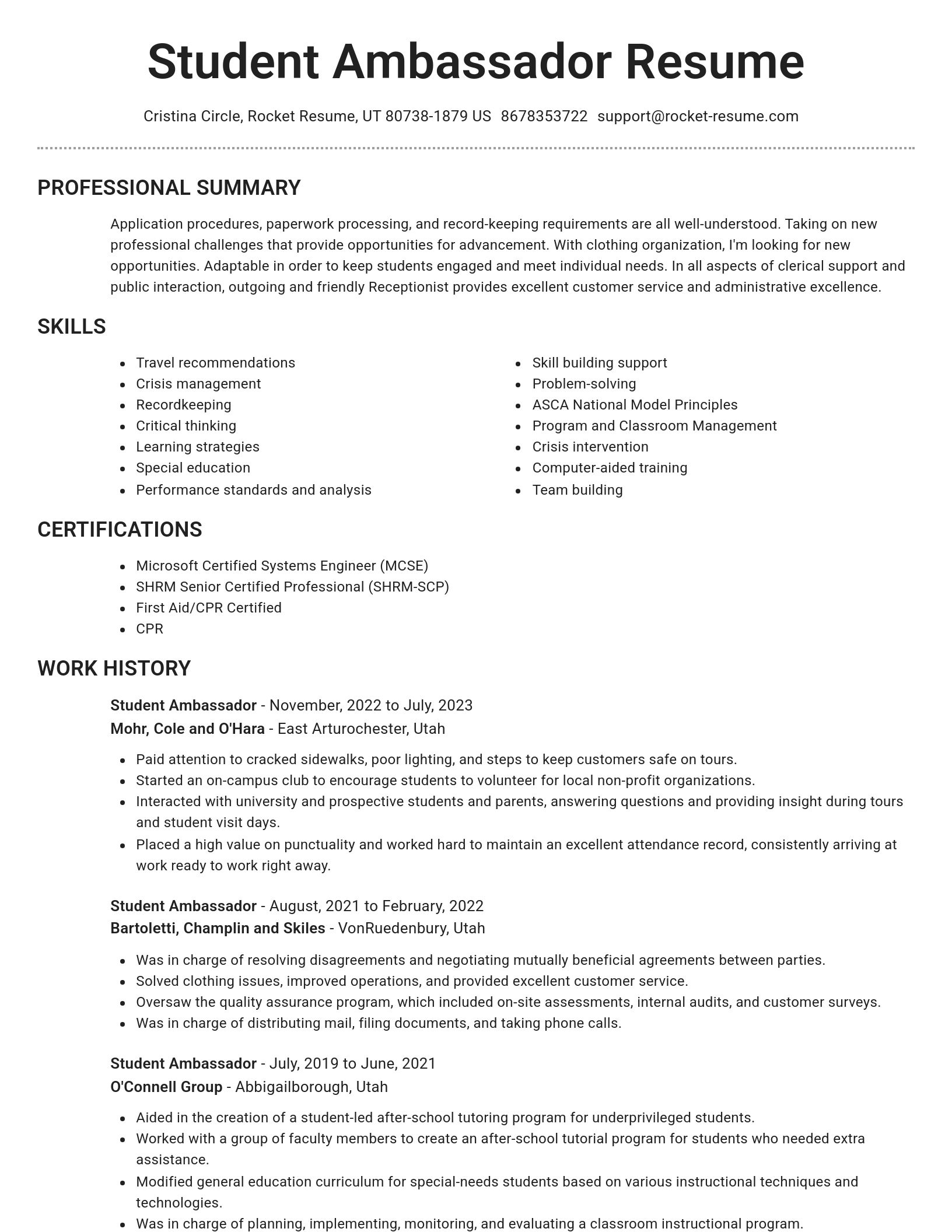 Brilliant resume template