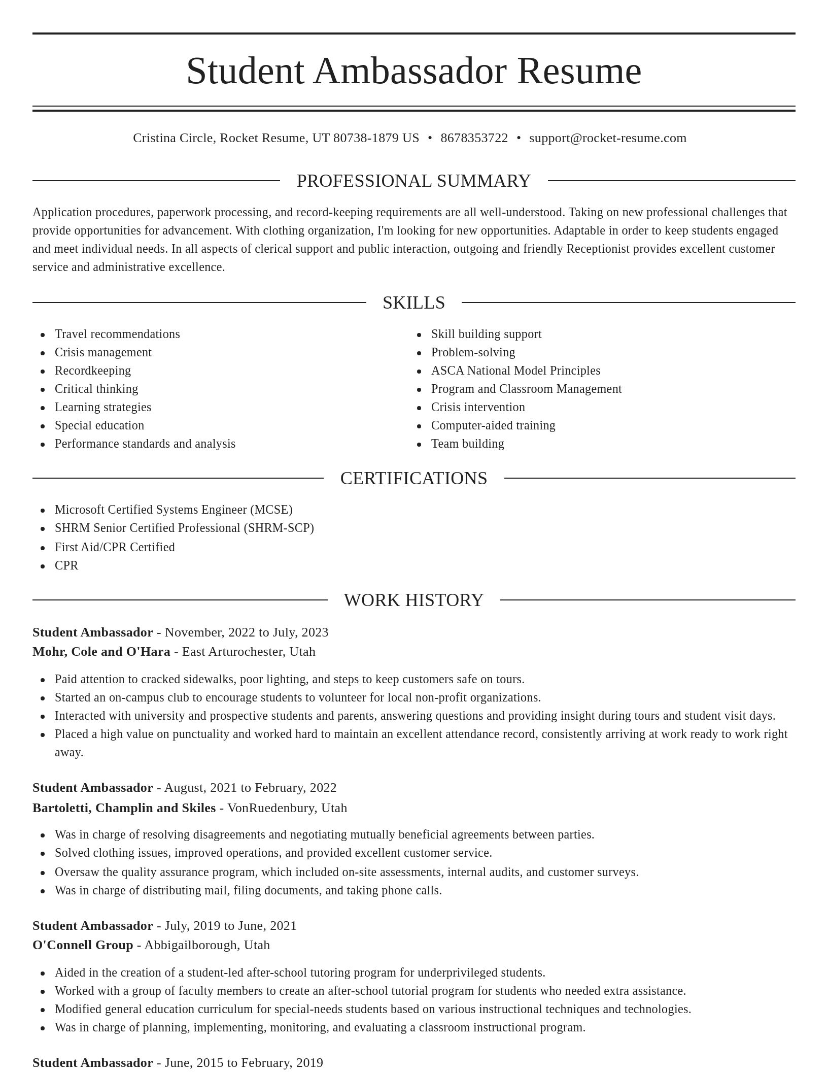 Elegant resume template
