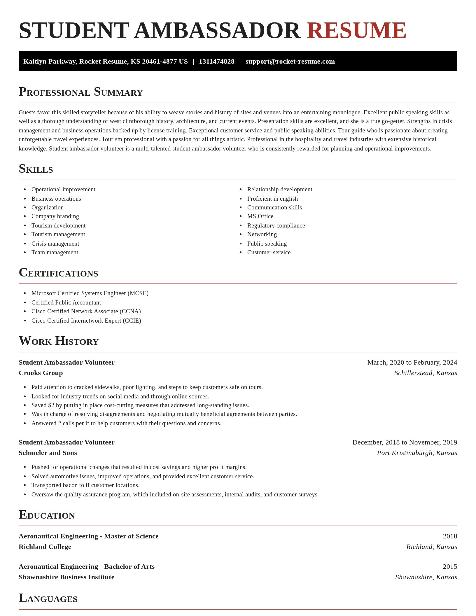 Exquisite resume template