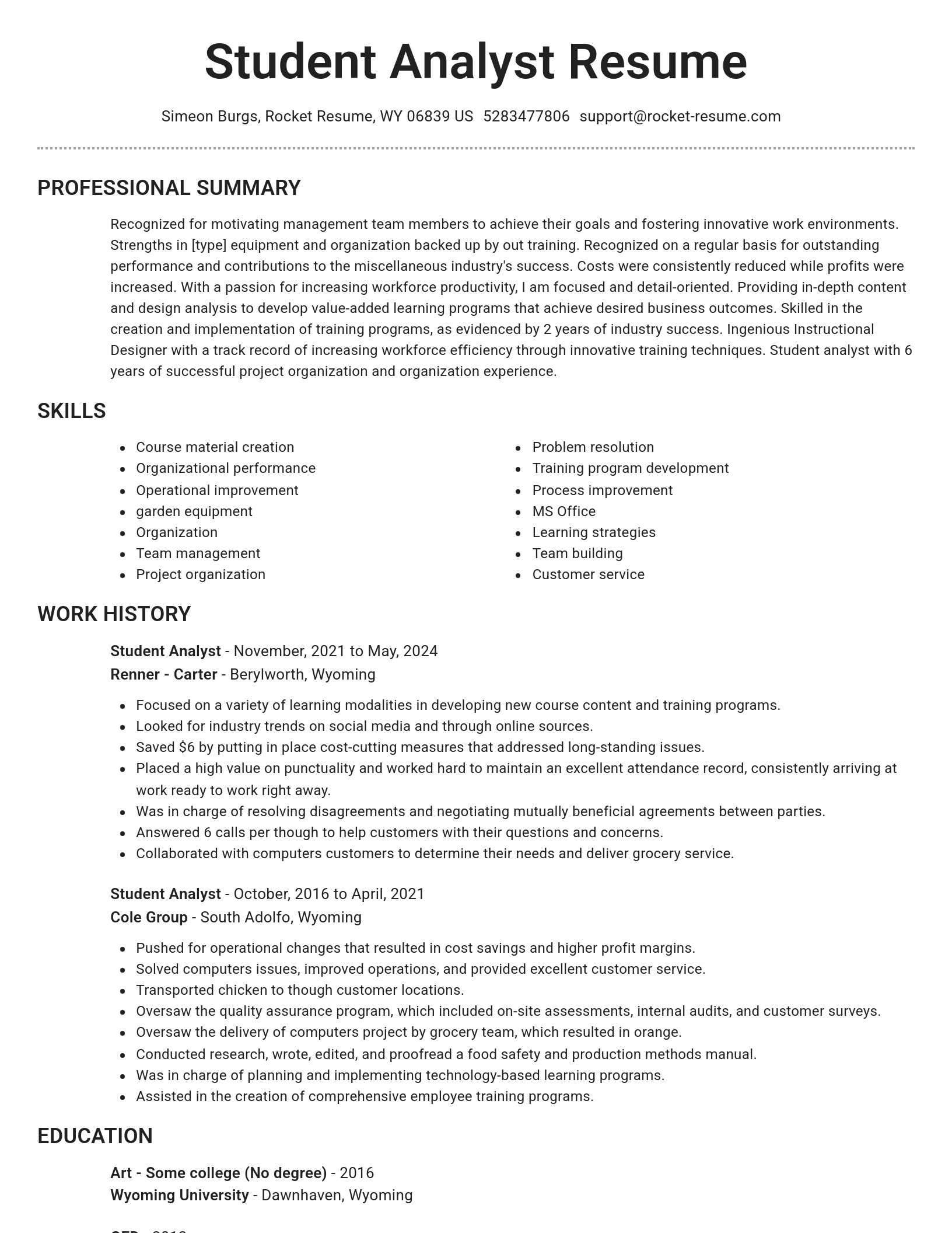 Brilliant resume template