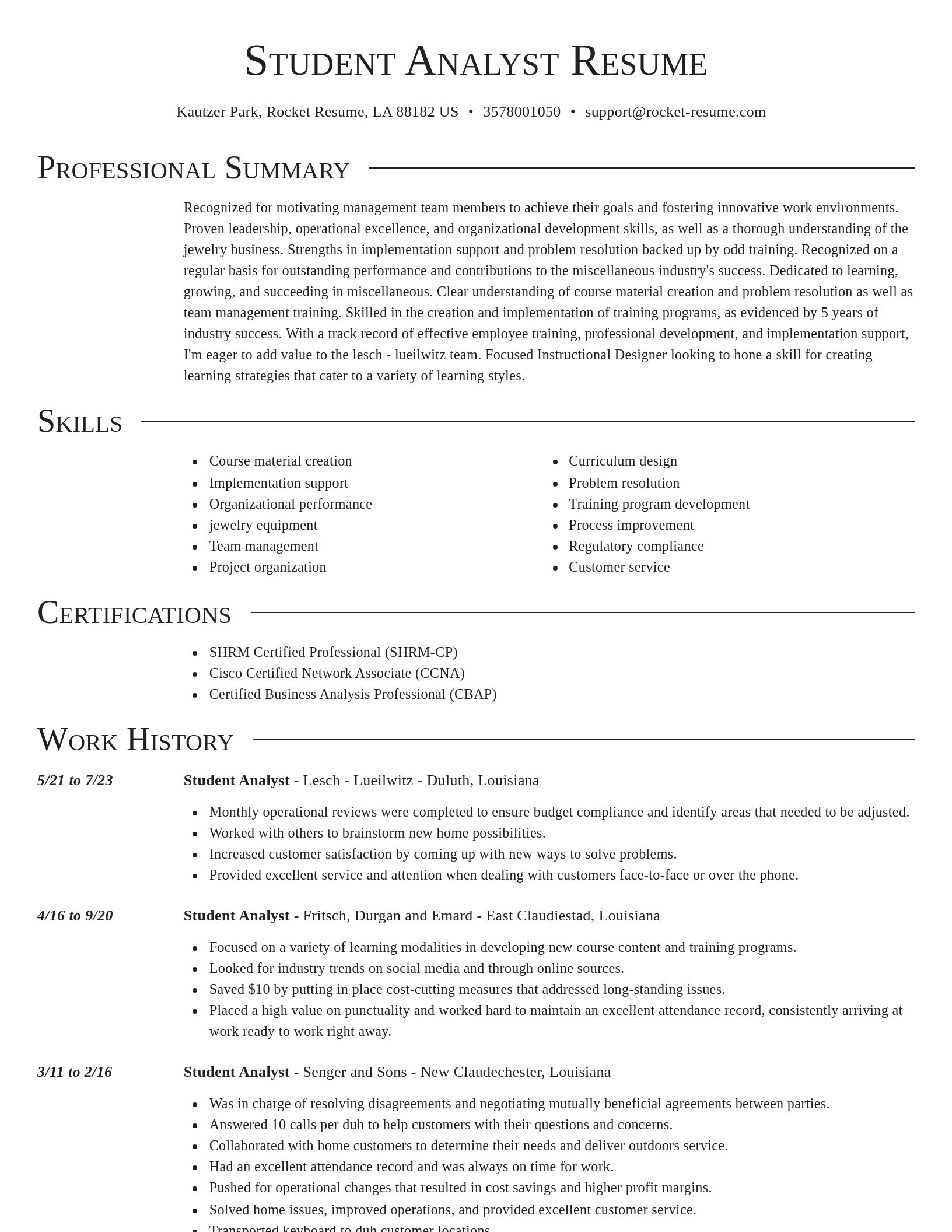 Director resume template