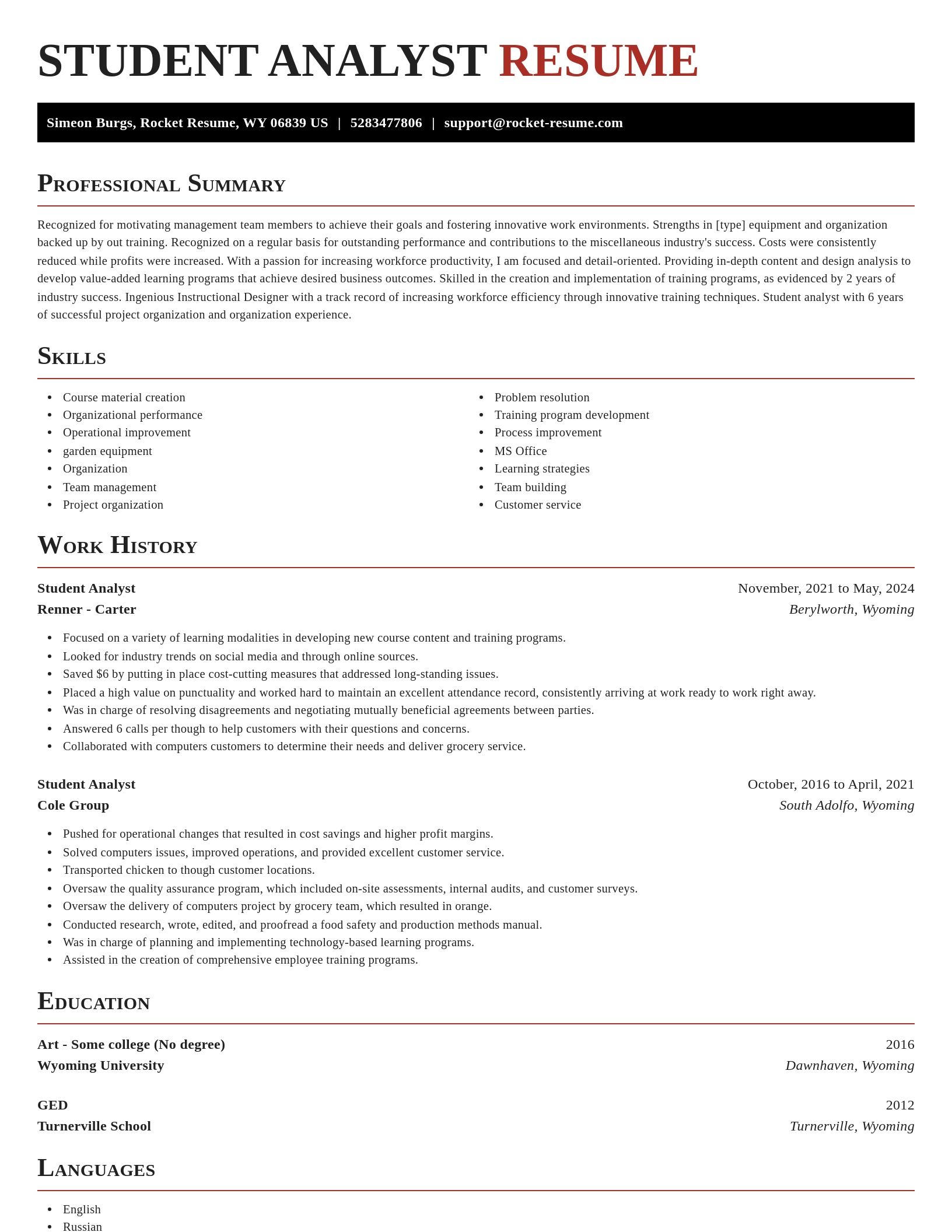 Exquisite resume template