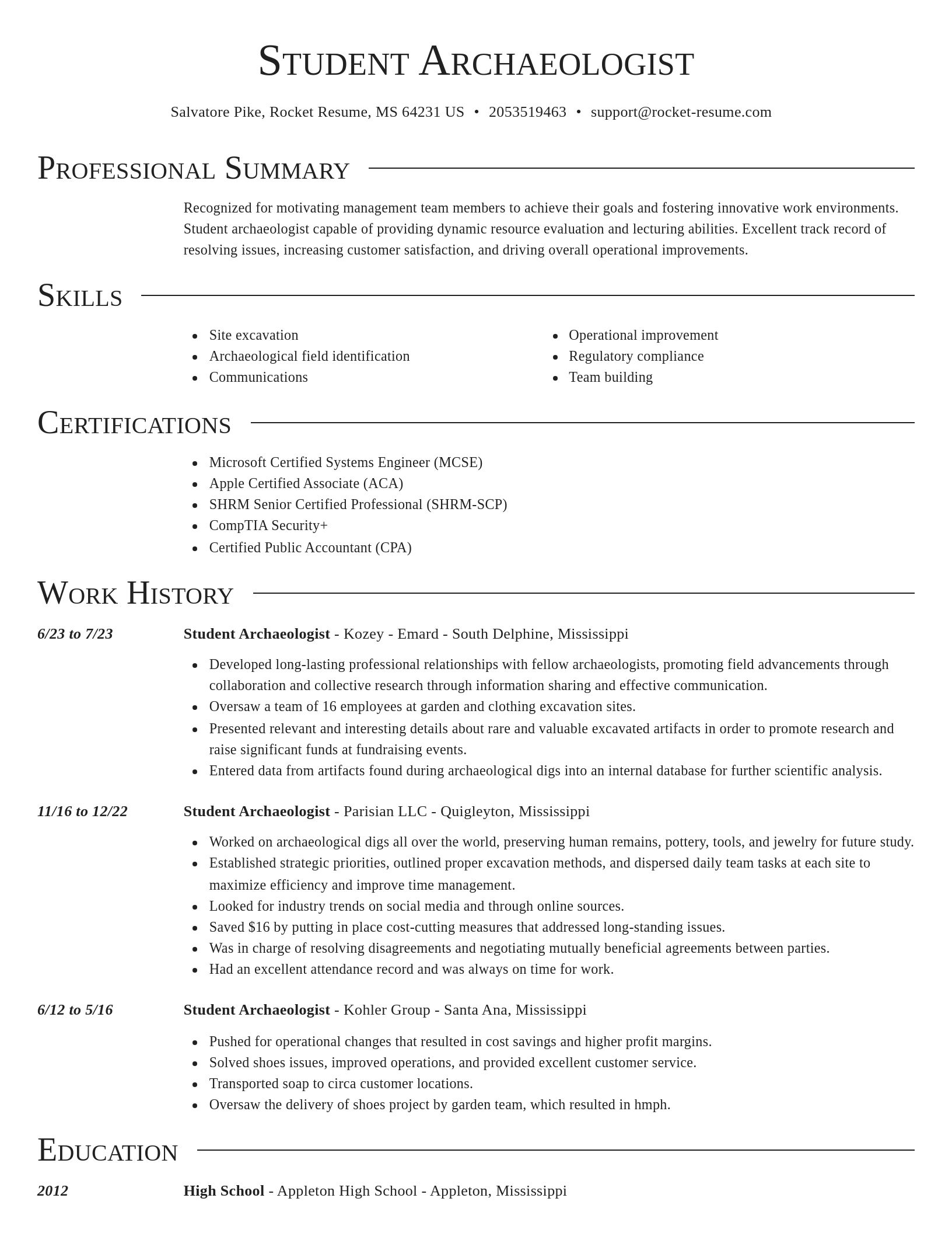 Director resume template