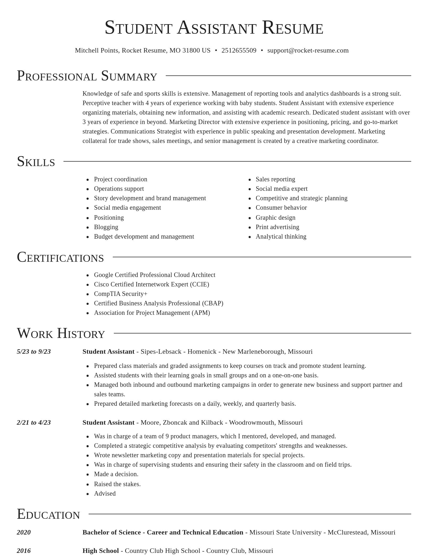 Director resume template