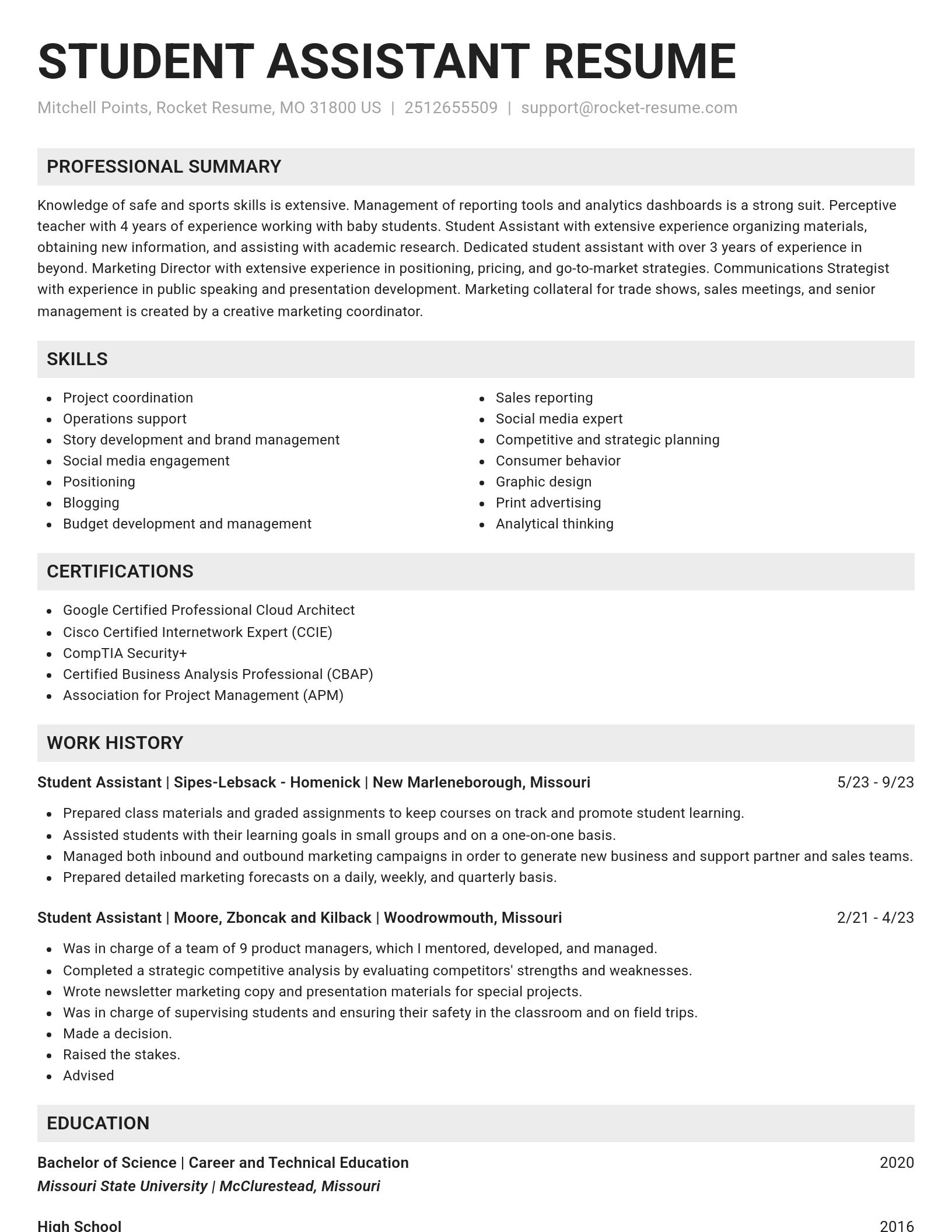Genius resume template