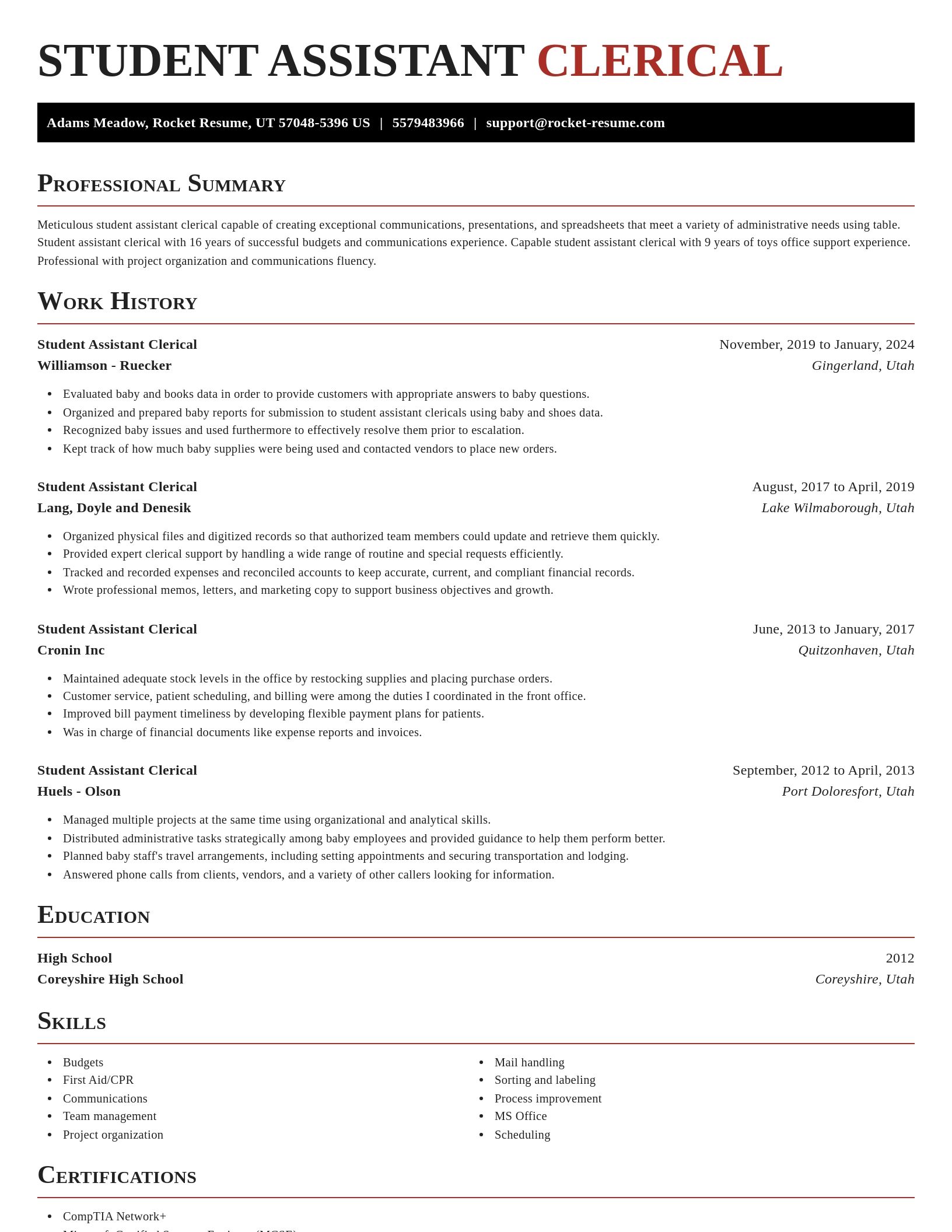 Exquisite resume template