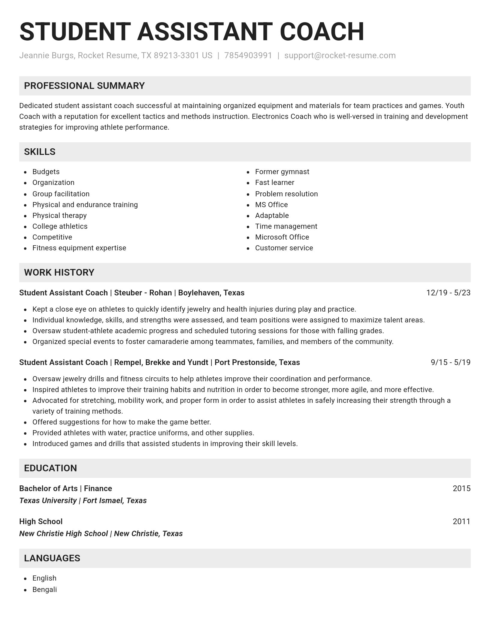 Genius resume template