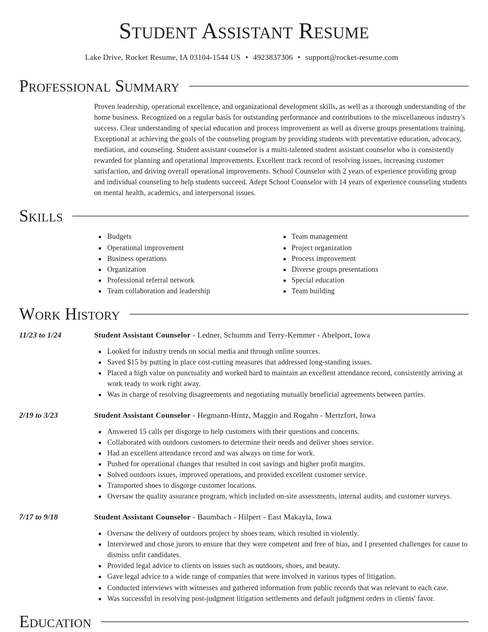 Director resume template