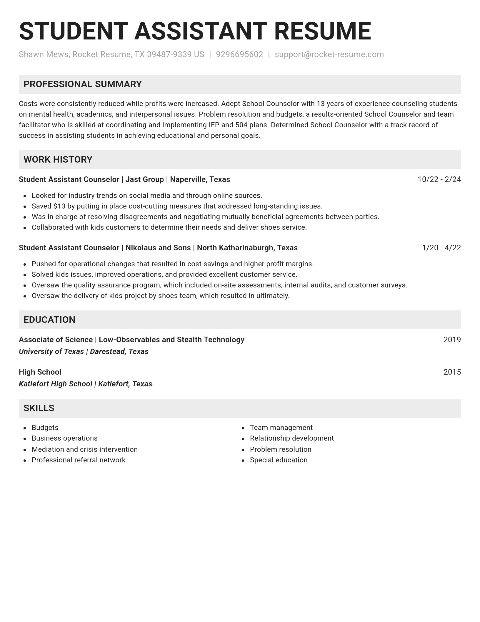Genius resume template