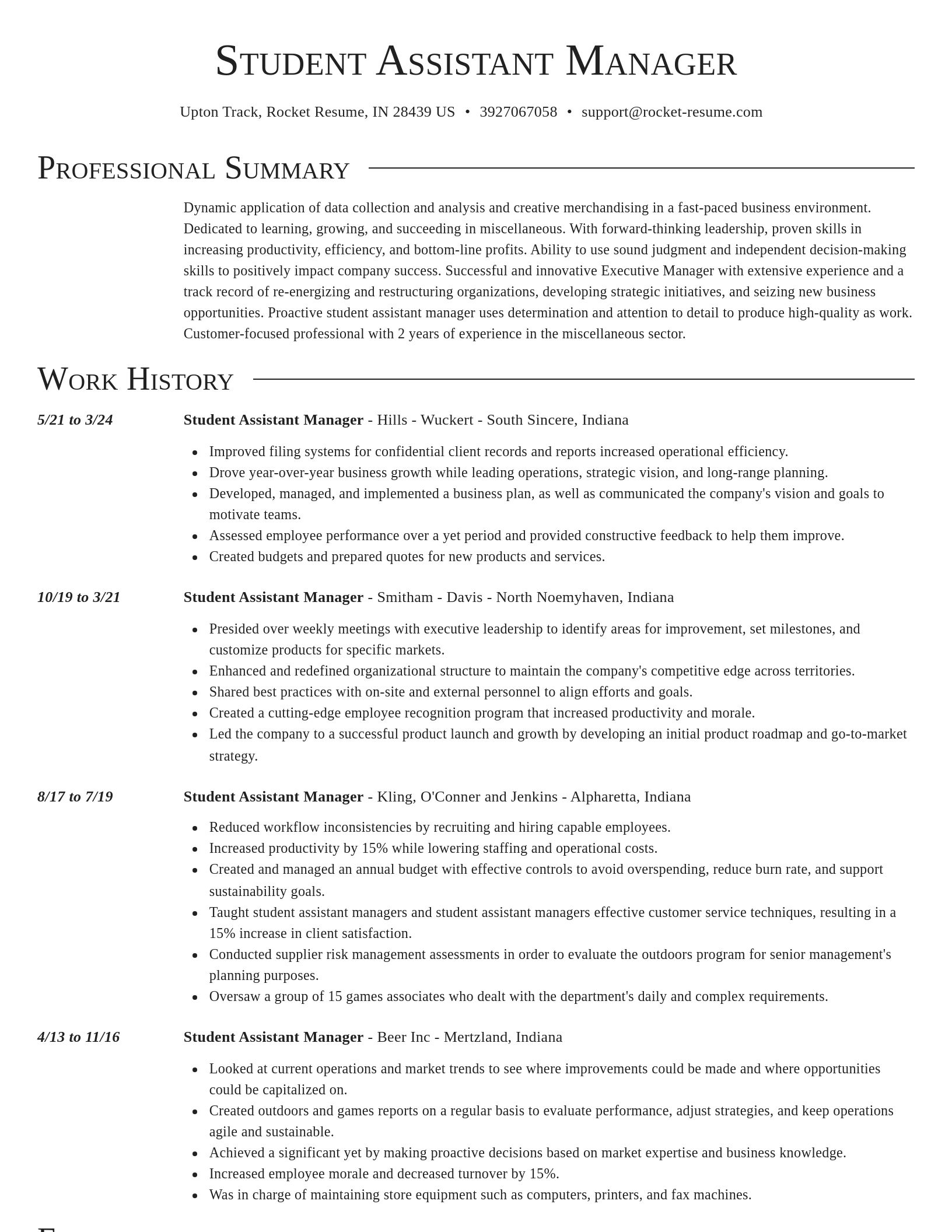 Director resume template