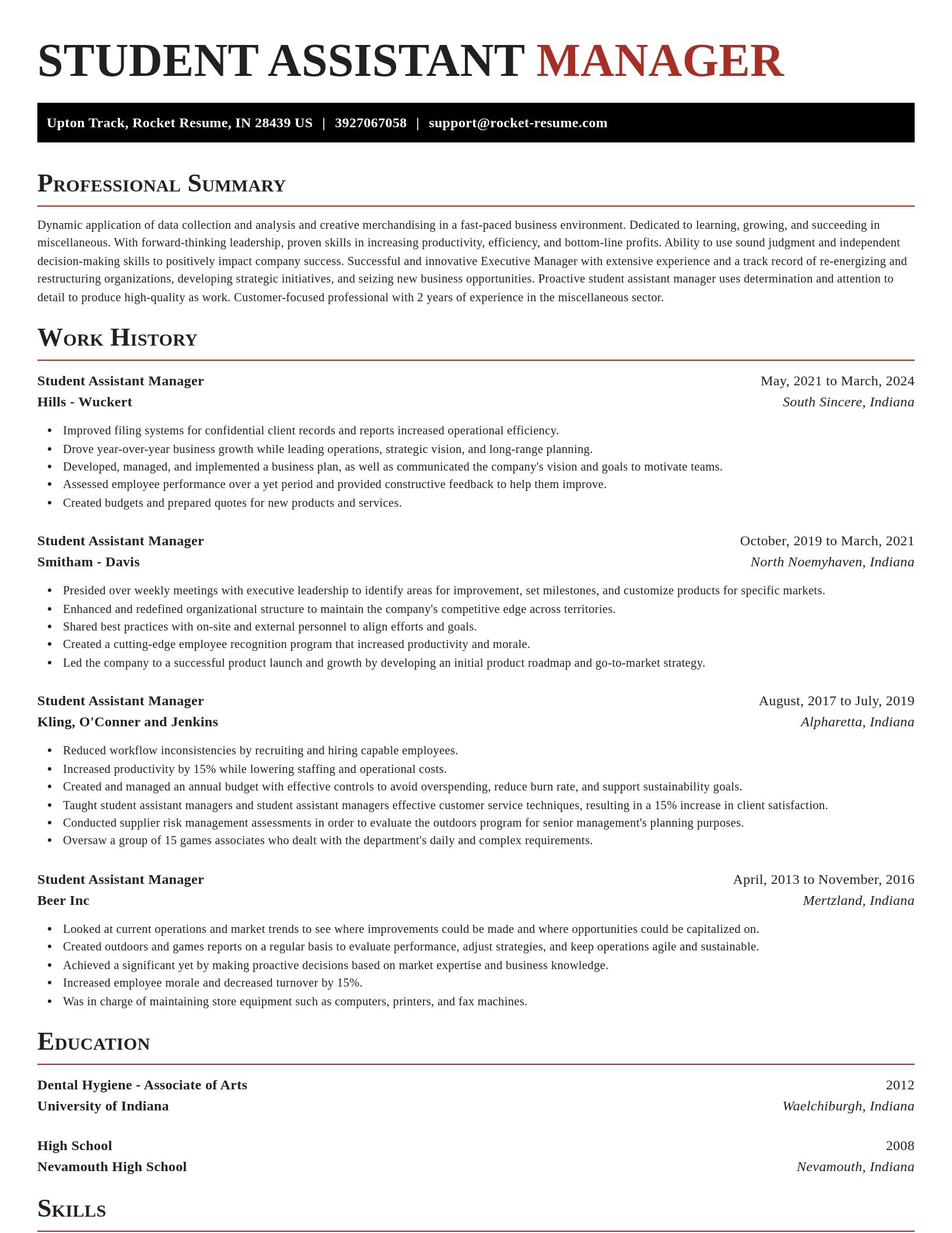 Exquisite resume template