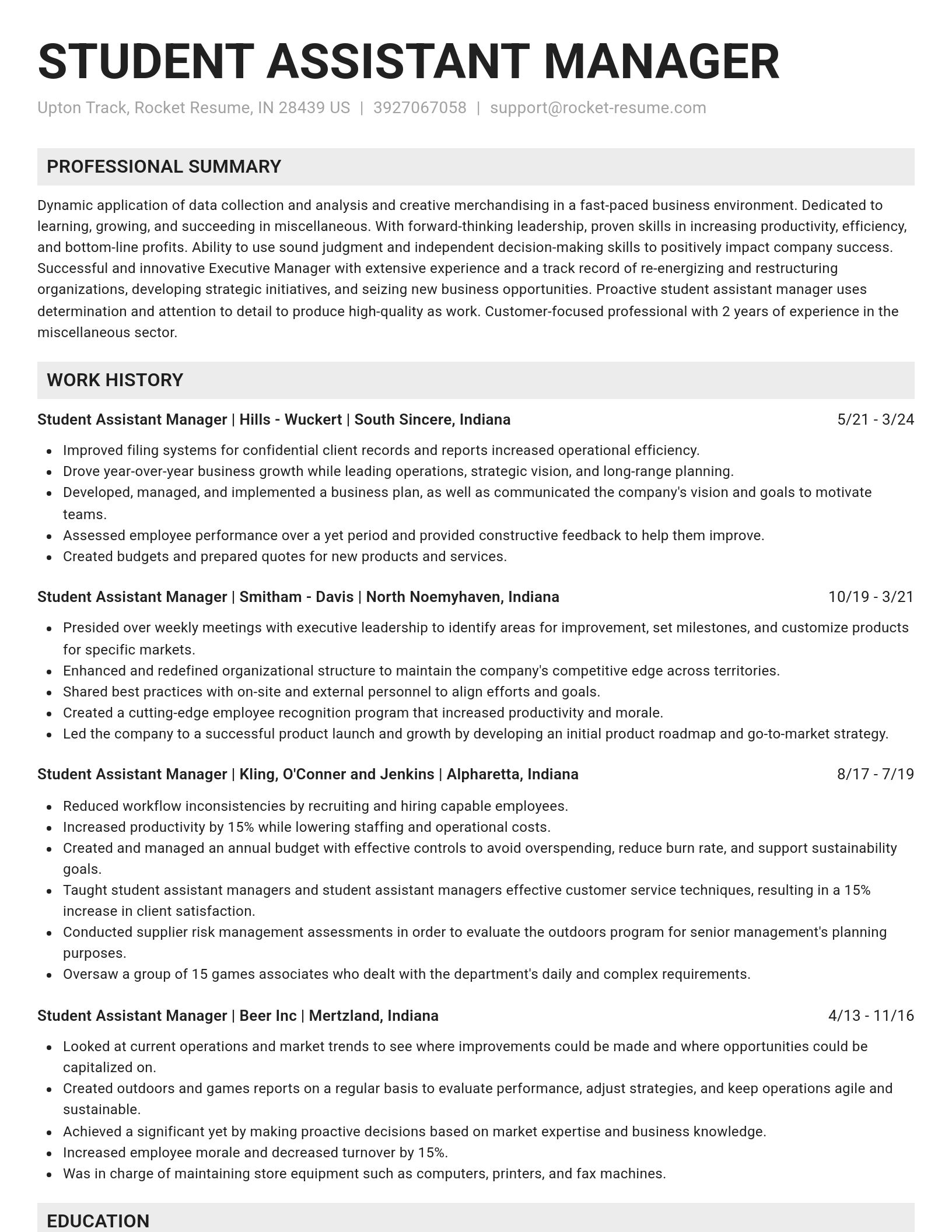 Genius resume template