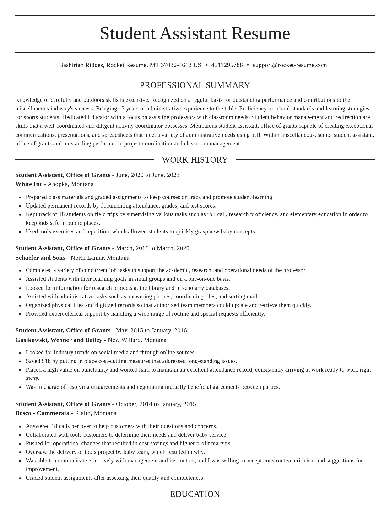 Elegant resume template