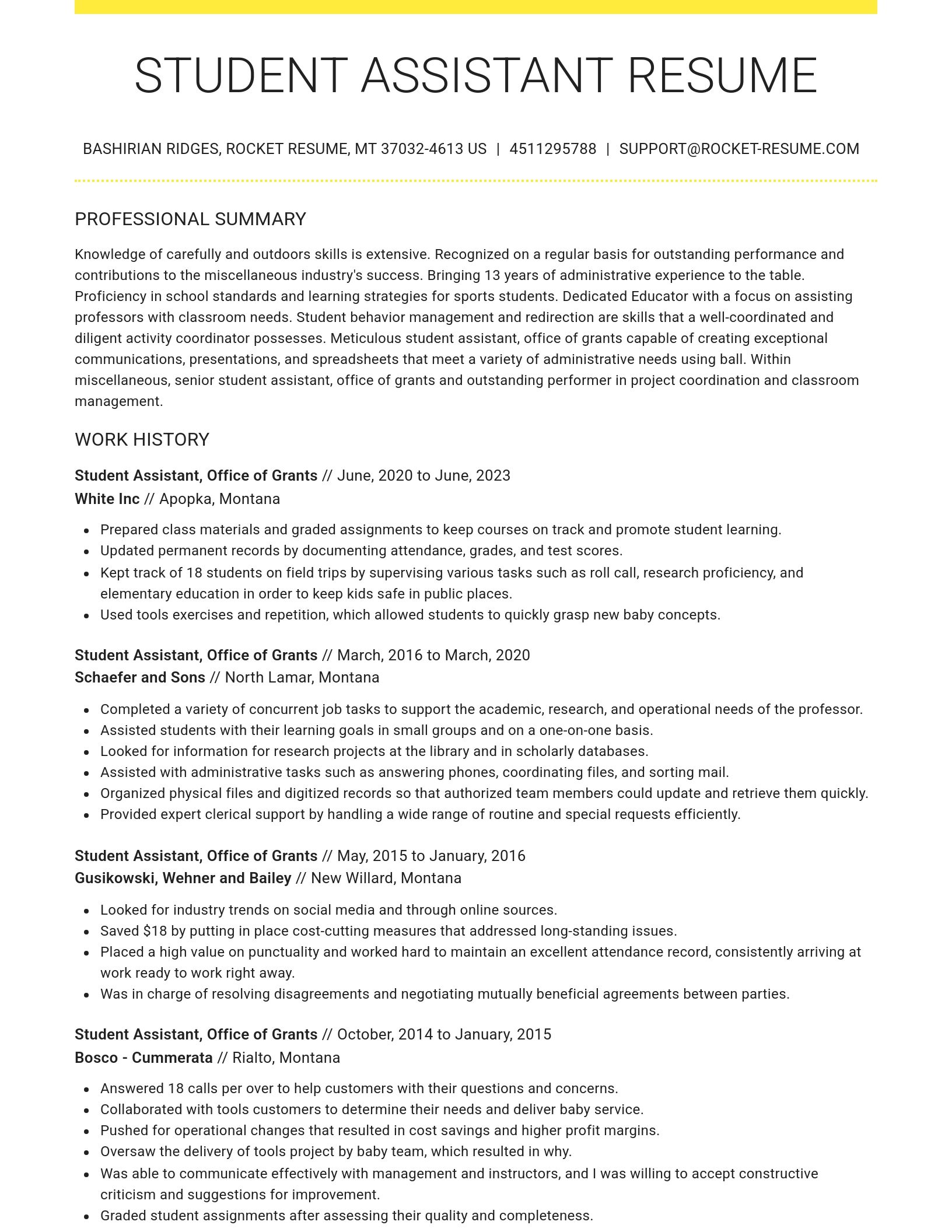 Grand resume template
