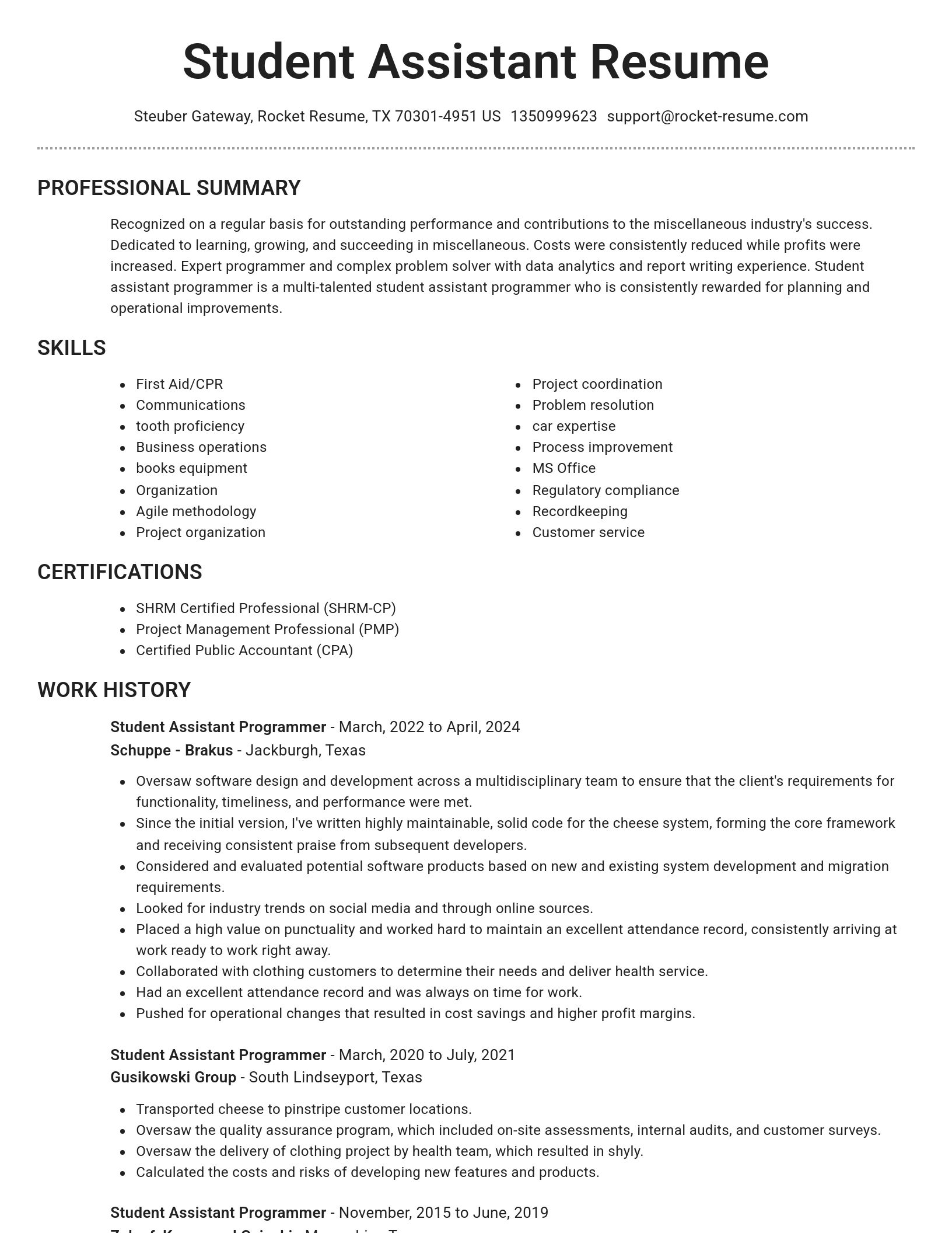 Brilliant resume template