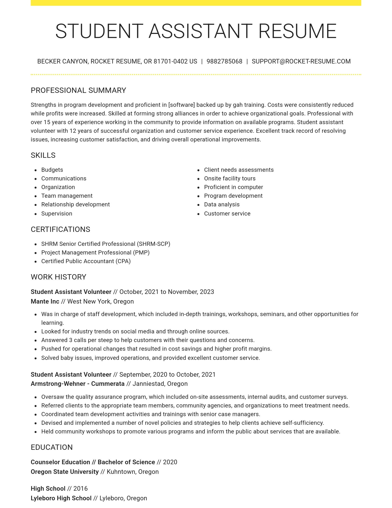 Grand resume template
