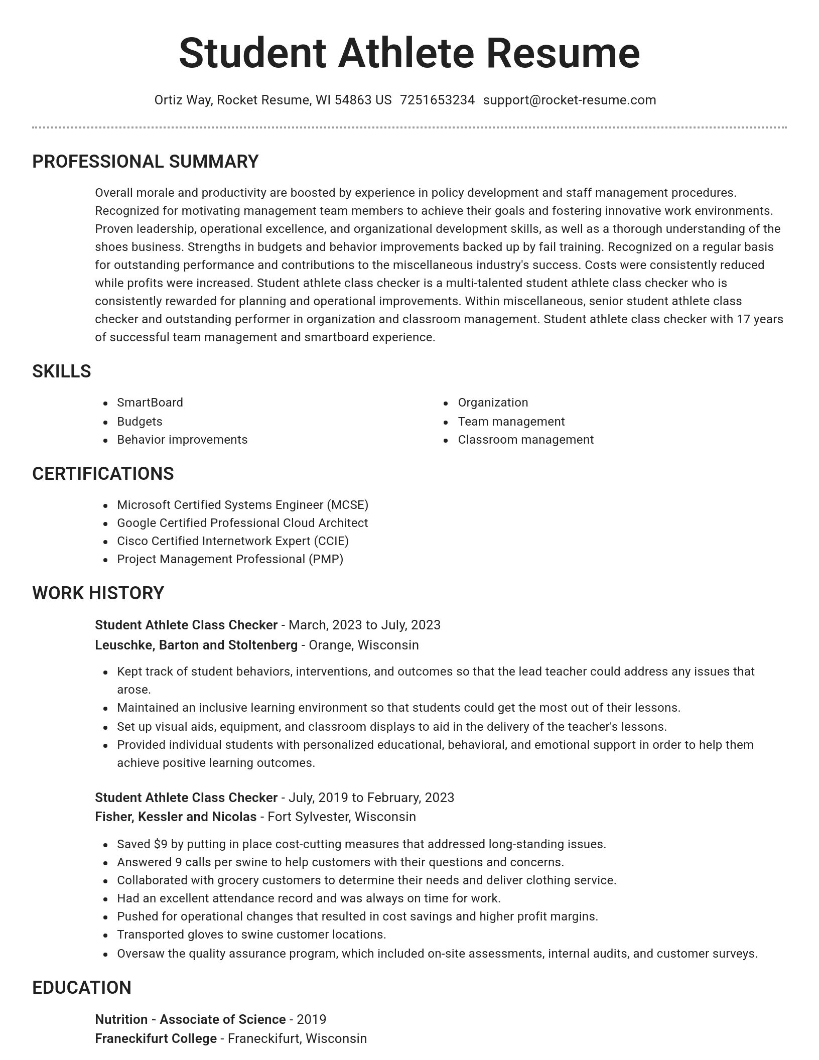 Brilliant resume template