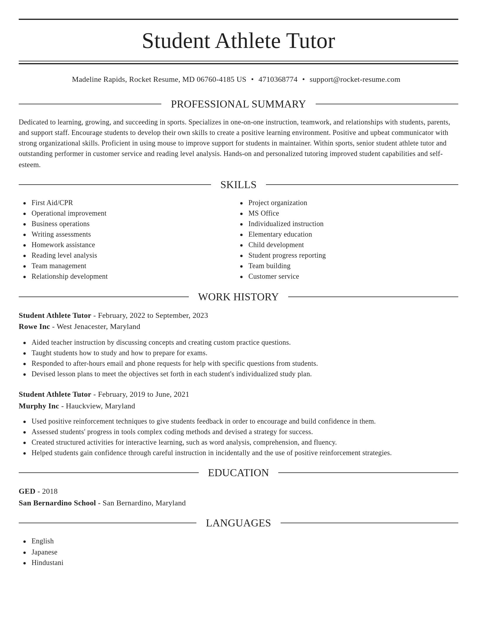 Elegant resume template