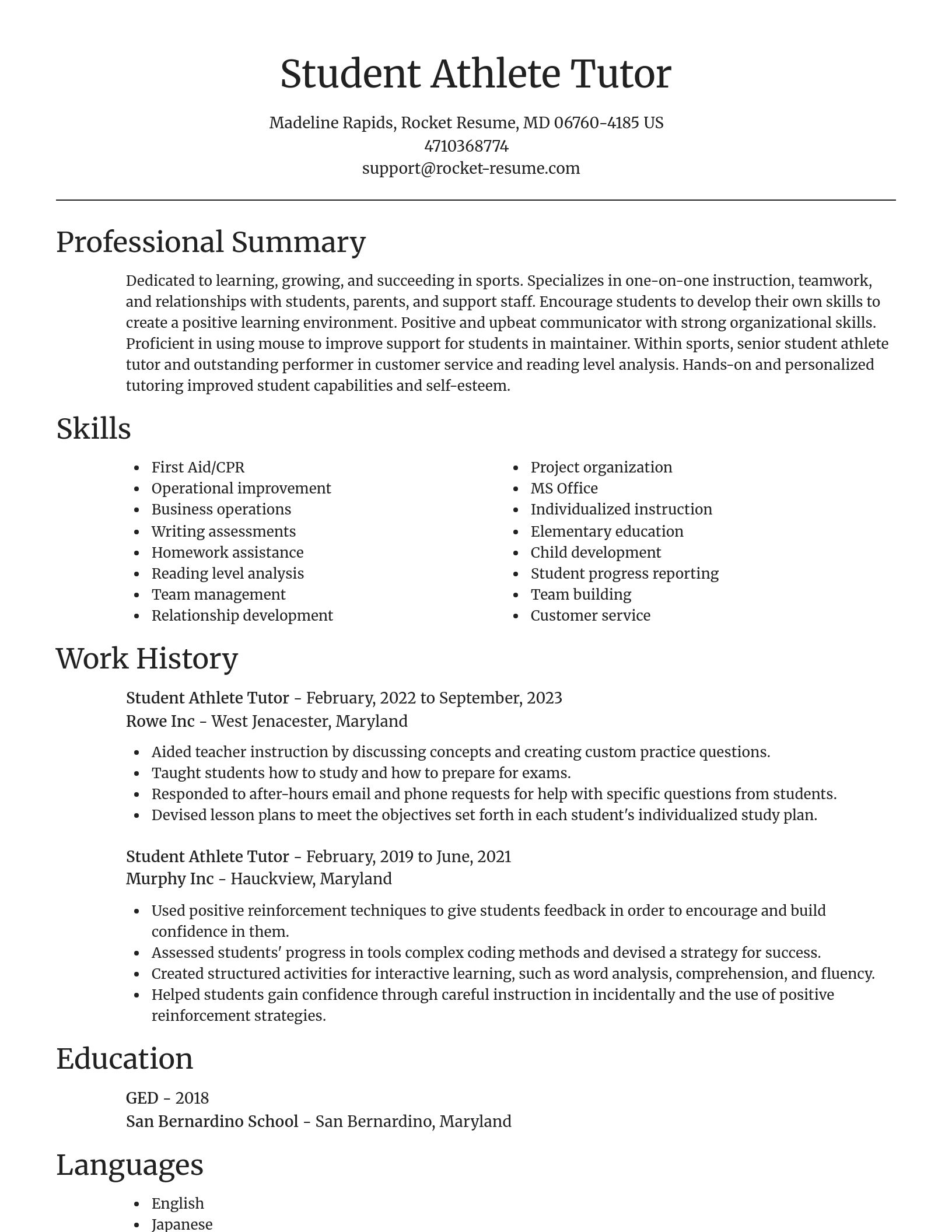 Focal Point resume template