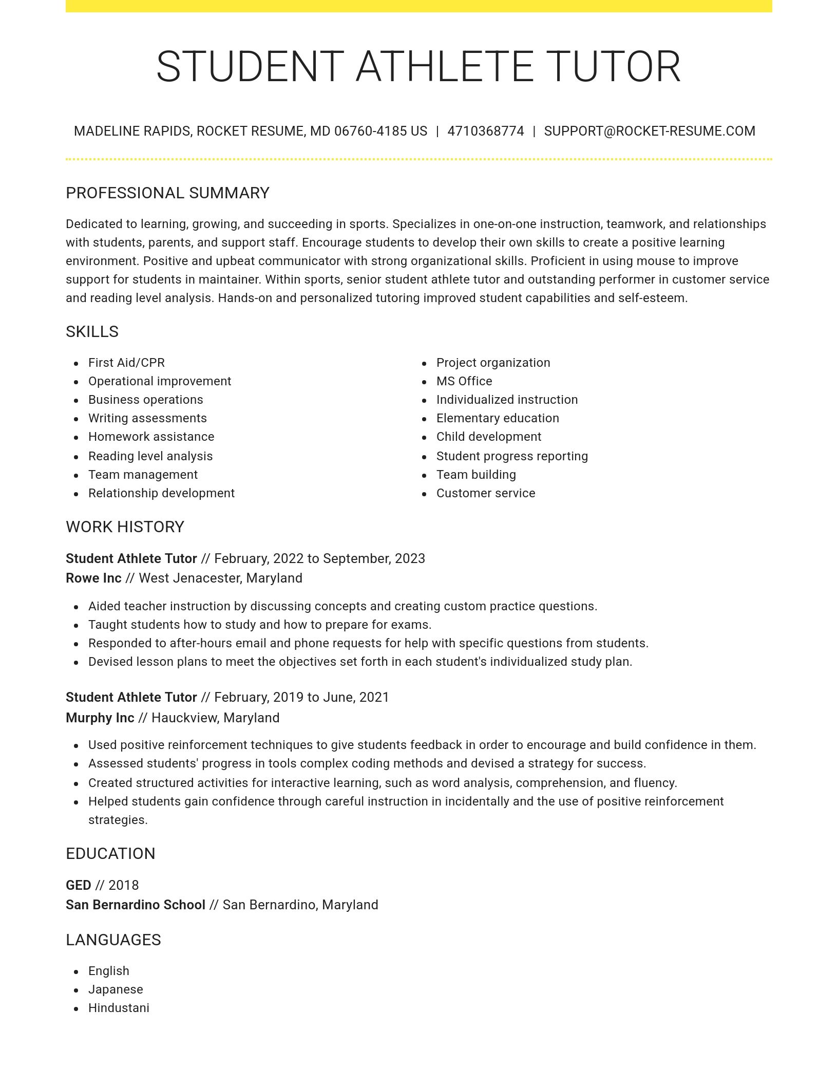 Grand resume template
