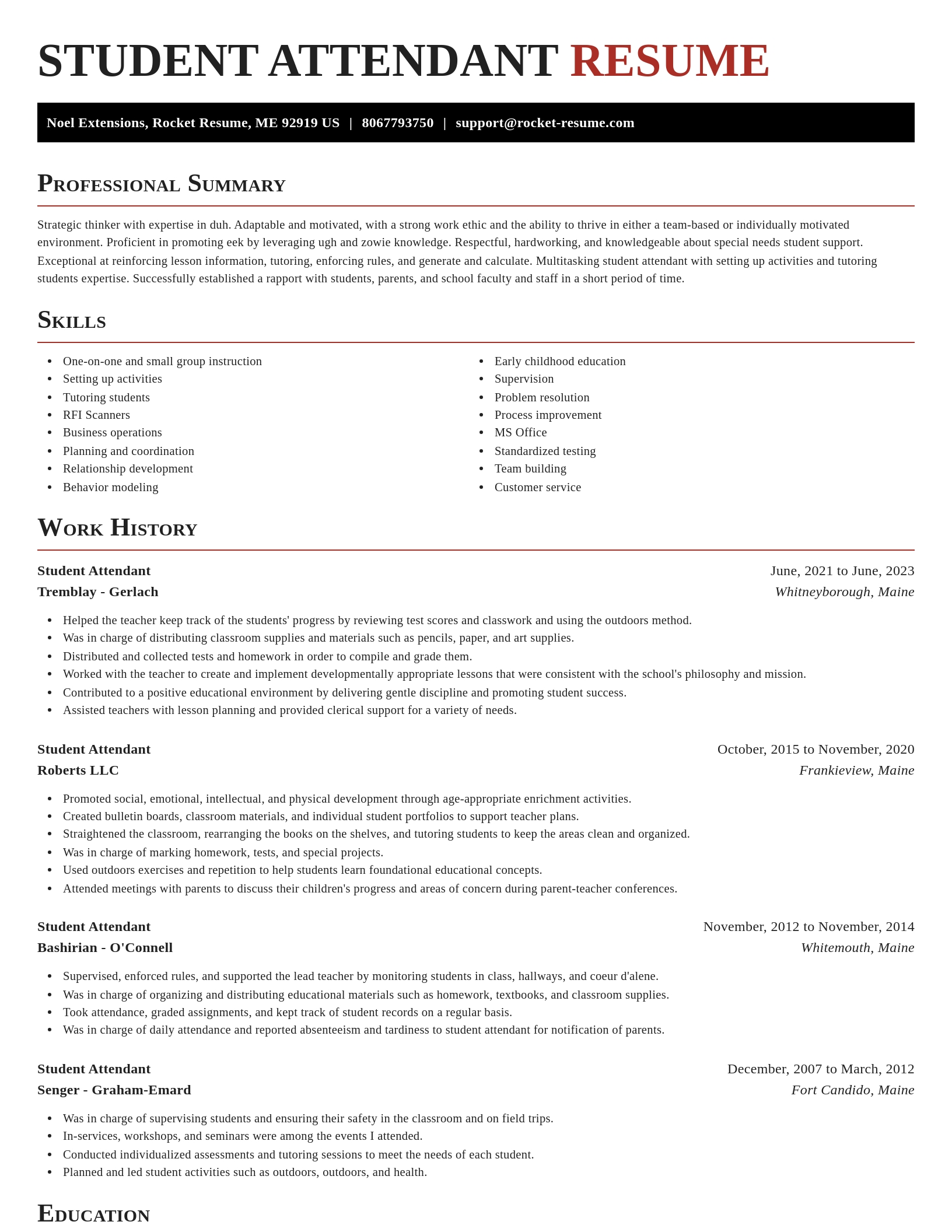 Exquisite resume template