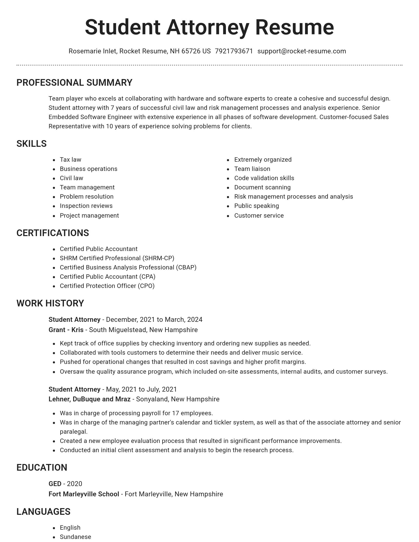 Brilliant resume template