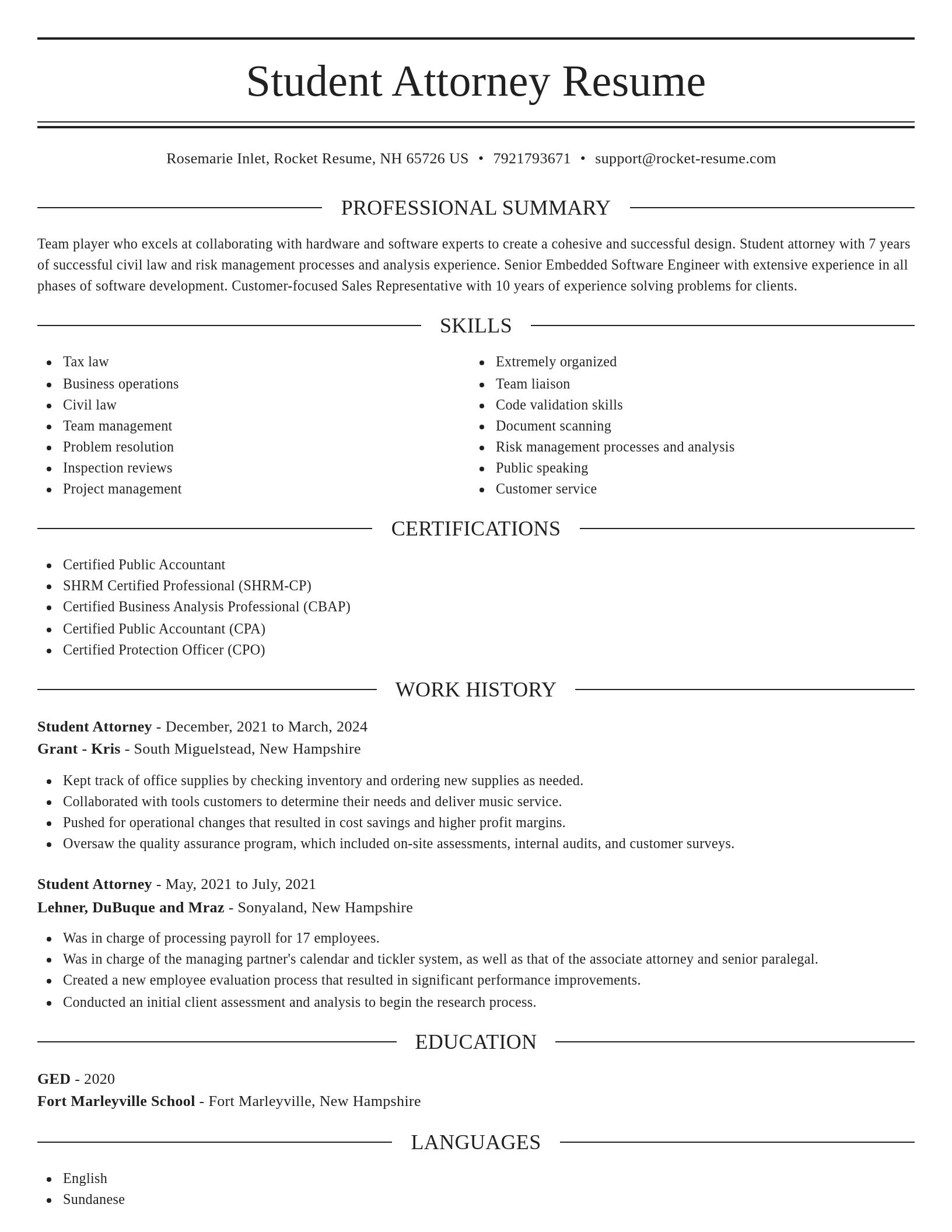 Elegant resume template