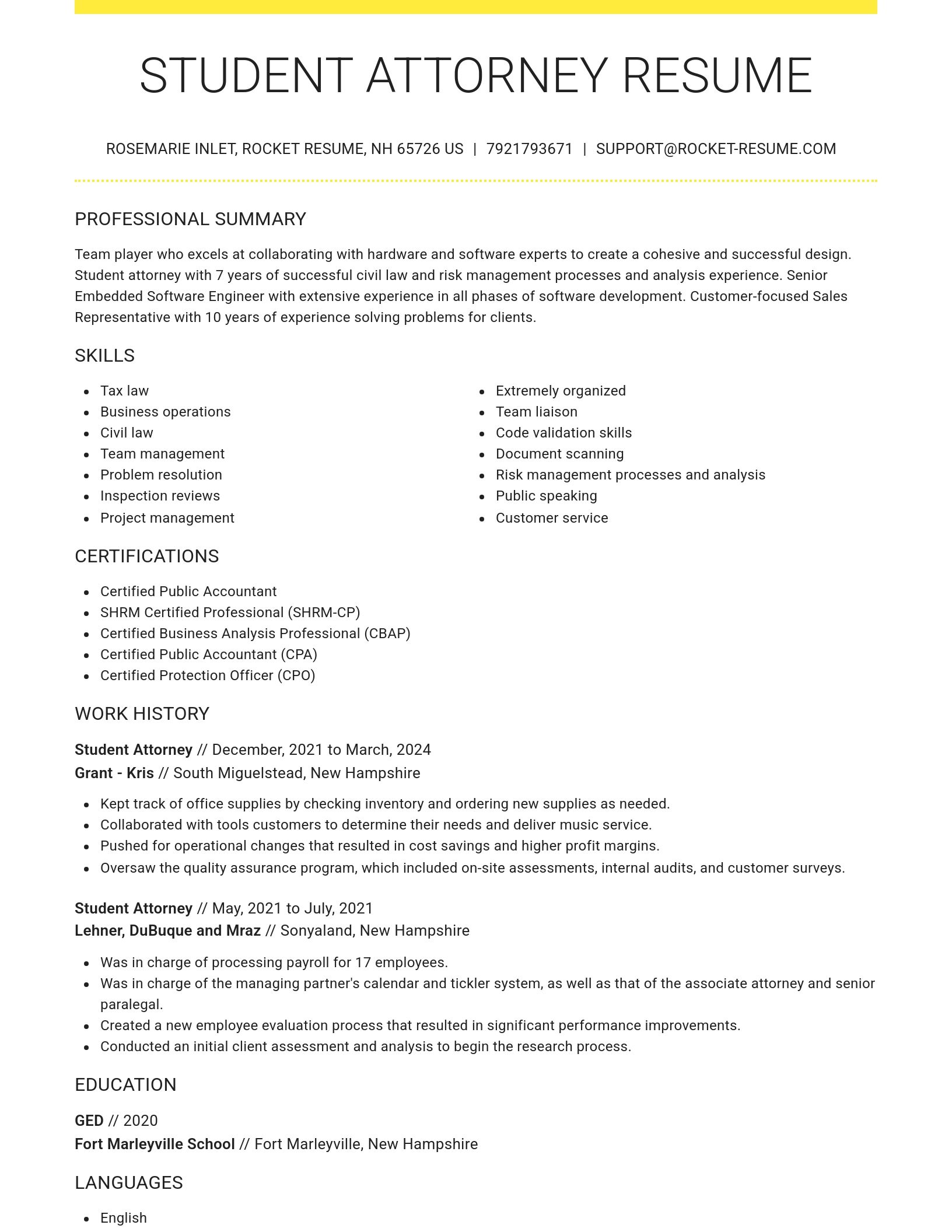 Grand resume template