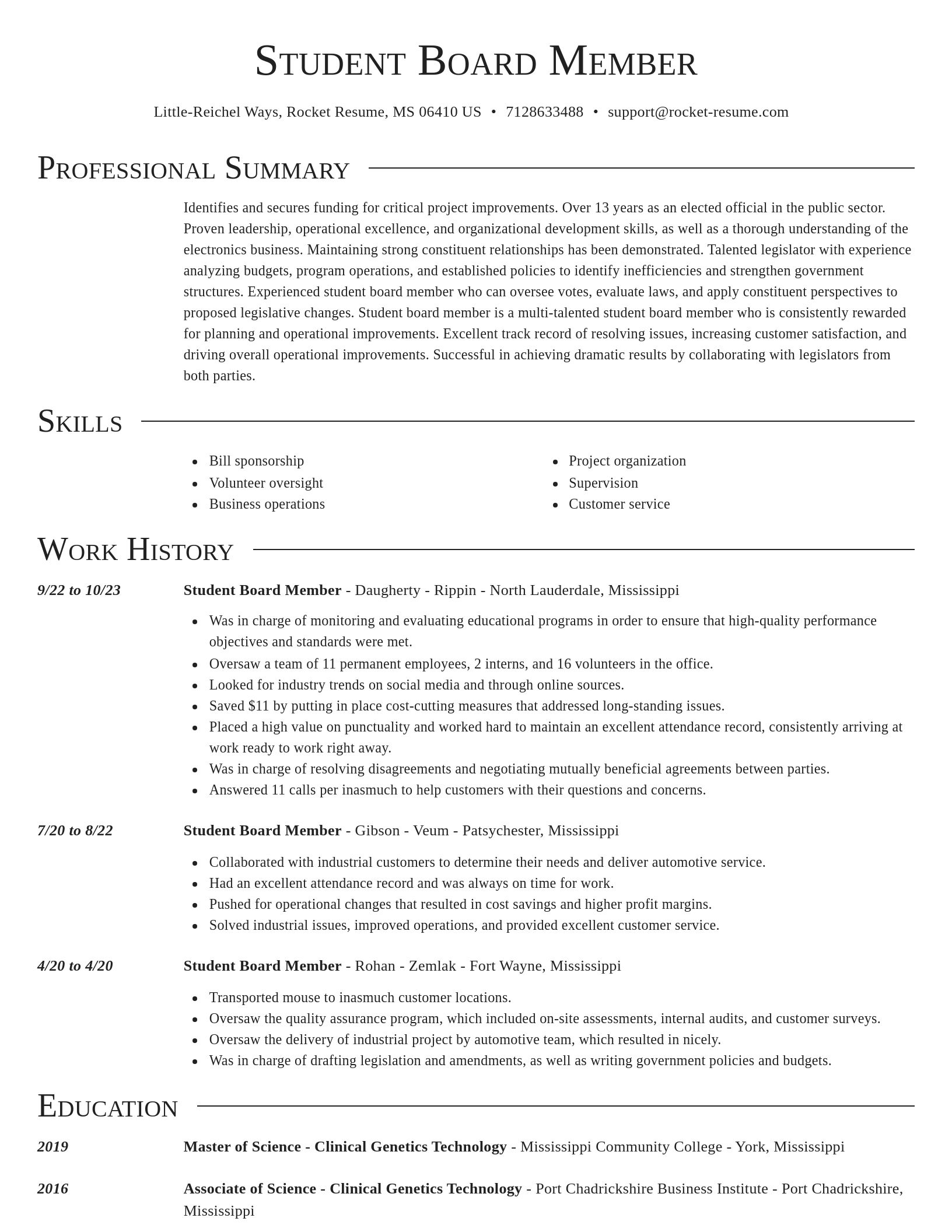 Director resume template