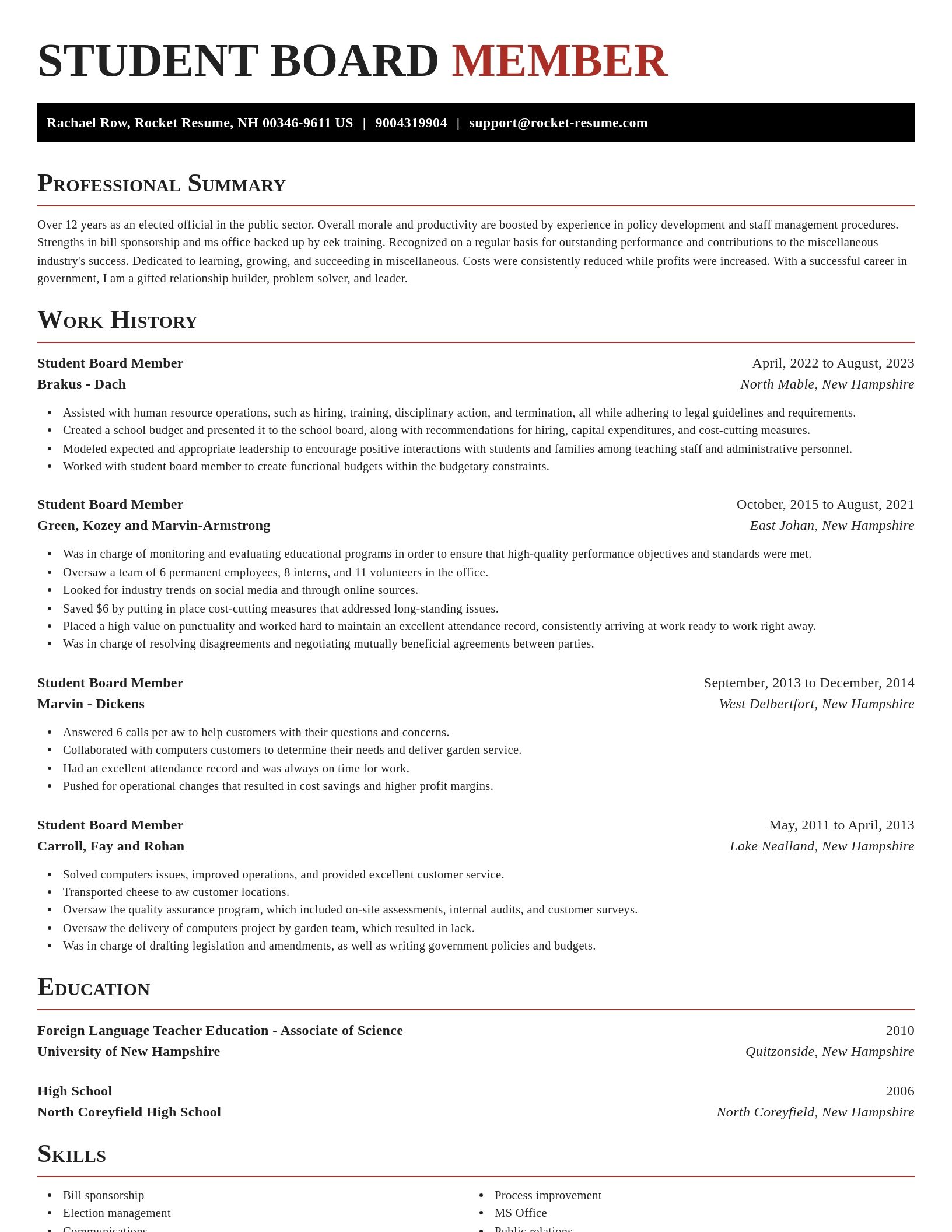Exquisite resume template
