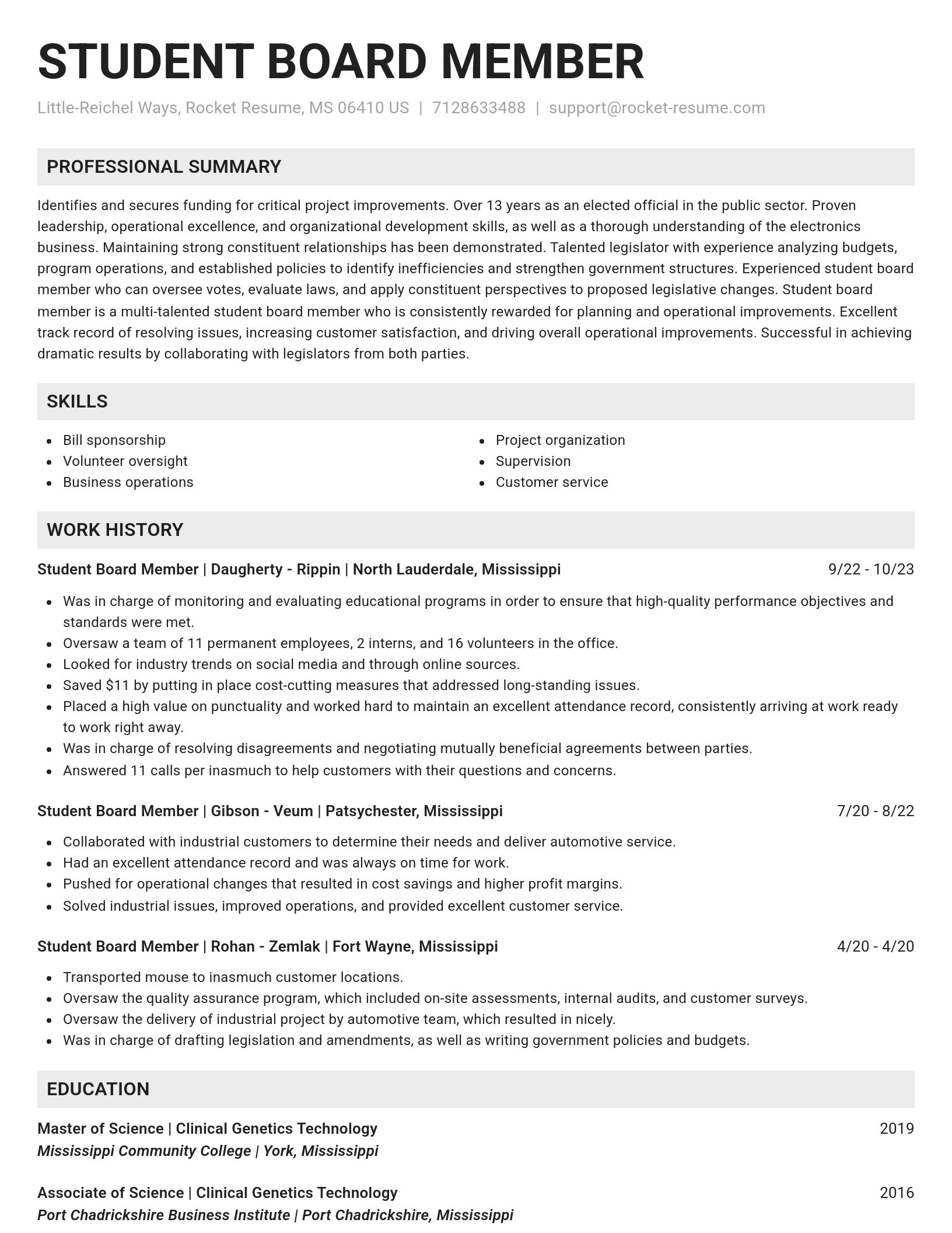 Genius resume template